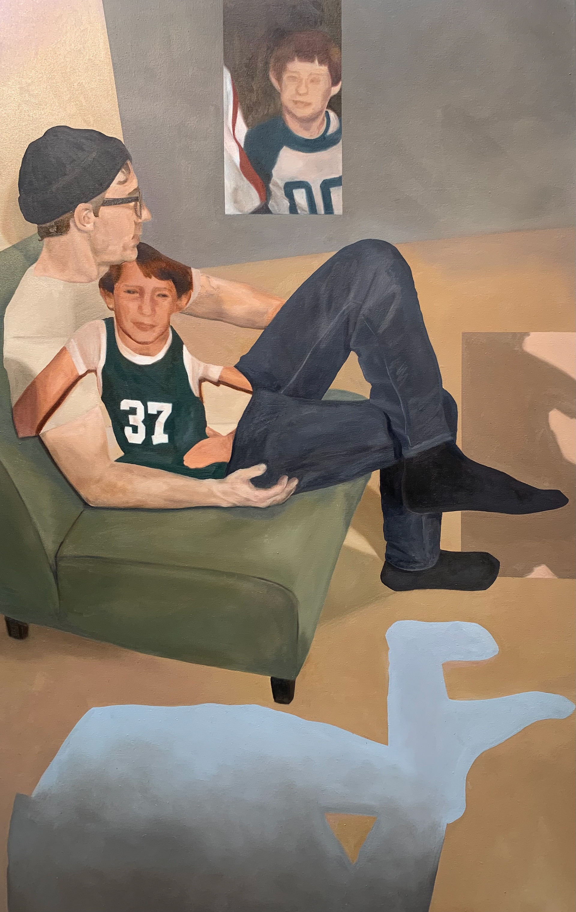 J.C.K, oil on canvas, 48 x 30 in, 2021