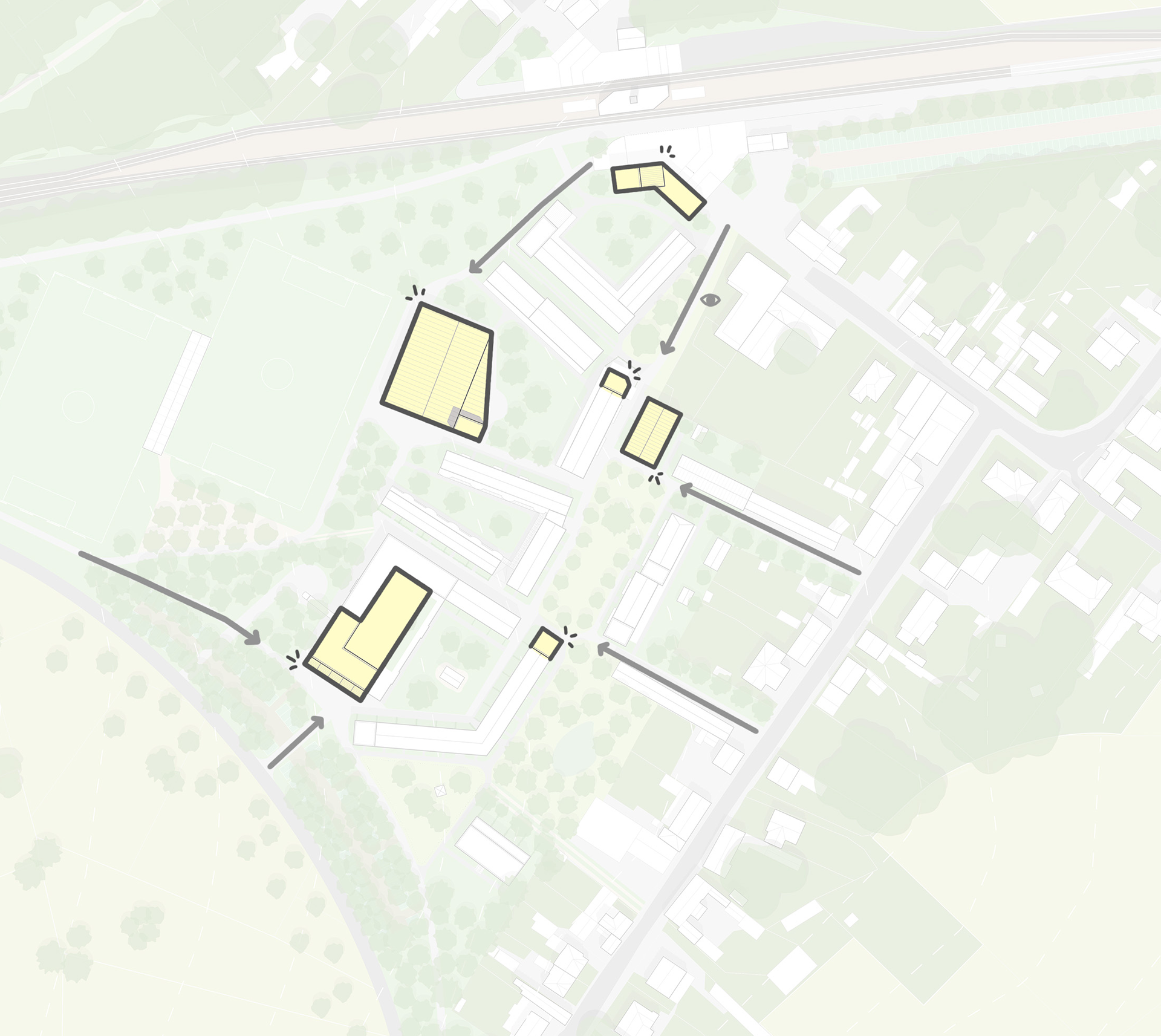 Toekomen op de site