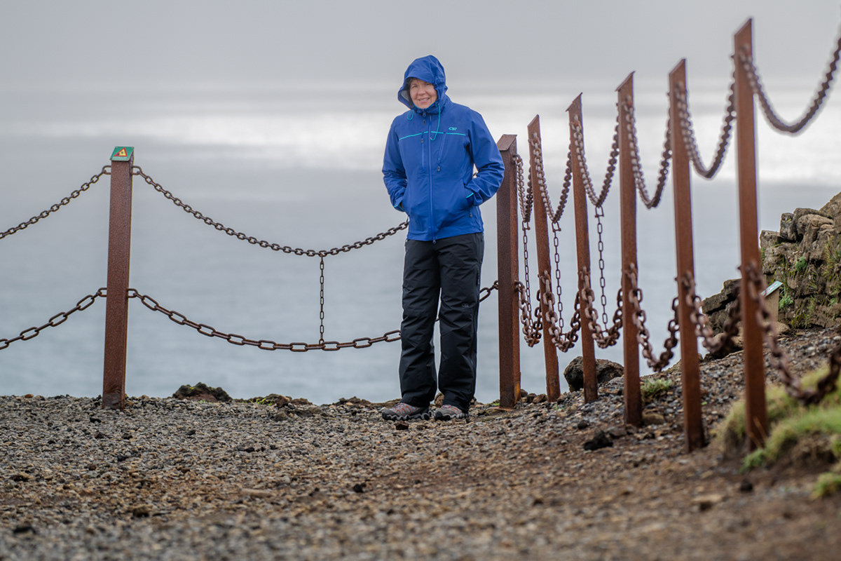 Sue on the upper Dyrhólaey peninsula.