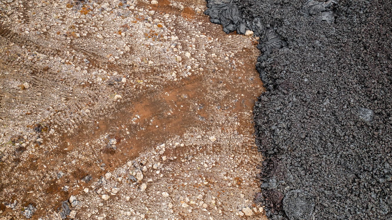 The end of the trail in the Nátthagi lava field -  Route C - Fagradalsfjall volcano, Reykjanes peninsula, Iceland