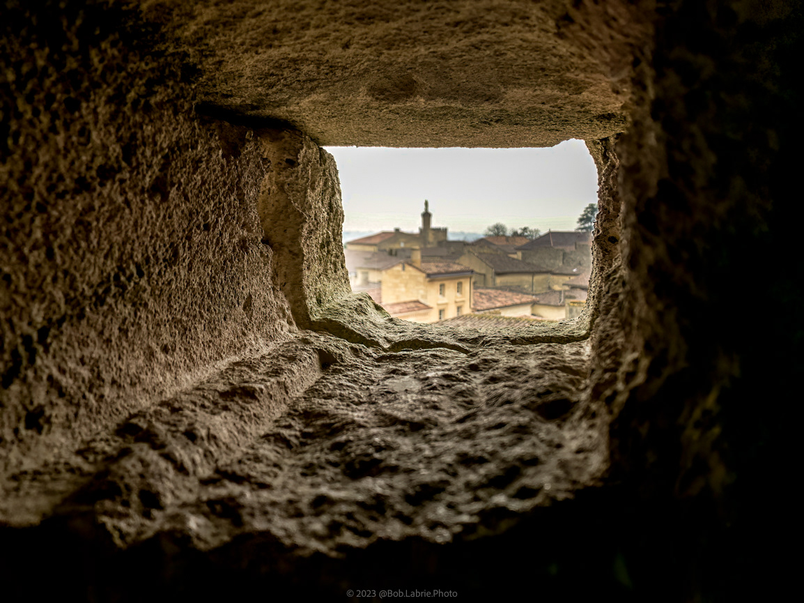 The view from the Église Monolithe et Clocher de Saint-Émilion church tower - St. Émilion, France