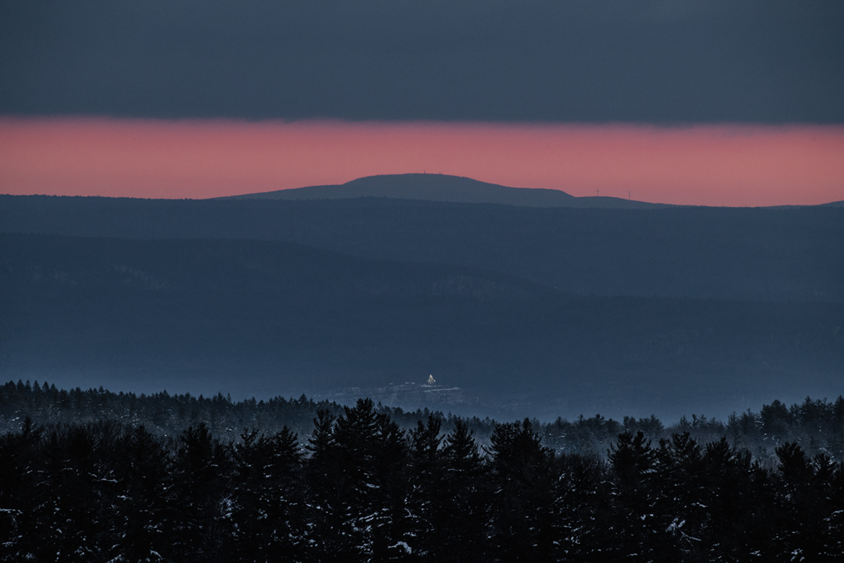 12.19.2022 - Day 1024 - Mt. Sugarloaf (bottom), South Deerfield, MA and Mt. Wachusett (top), Princeton MA