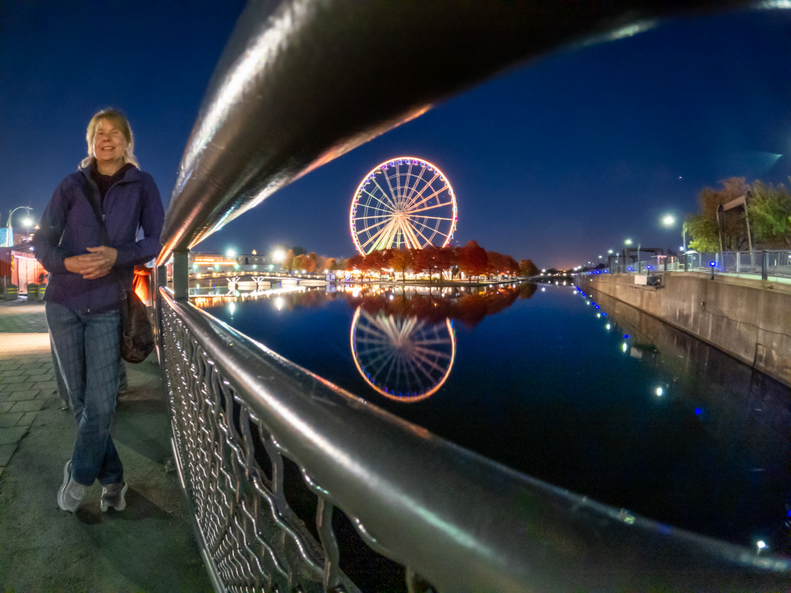 Reflection of the La Grande Roue de Montréal off of the Bonsecours Basin in Old Port Promenade - Montréal, Quebec CA