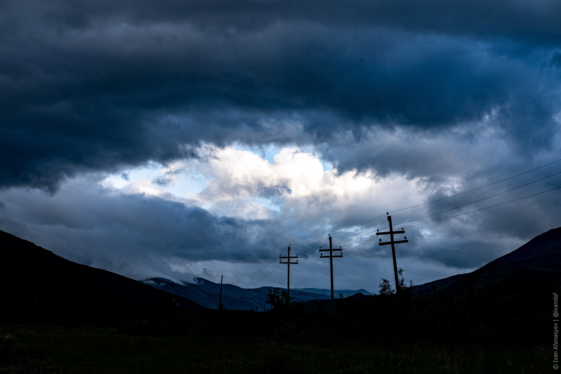 Polar Ural mountains landscape, Russia. Yamal region.