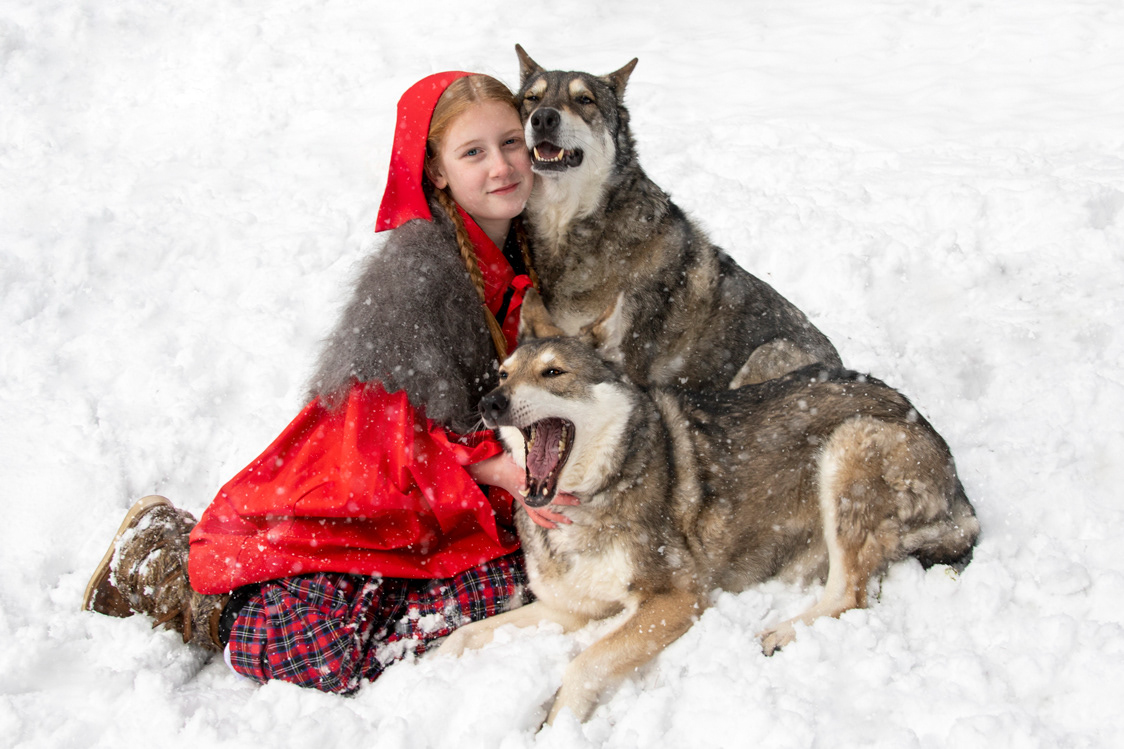 Red Riding Takisha and the two wolves