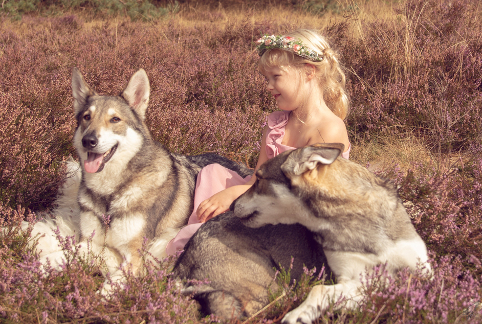 Nele and Ghost in the heather