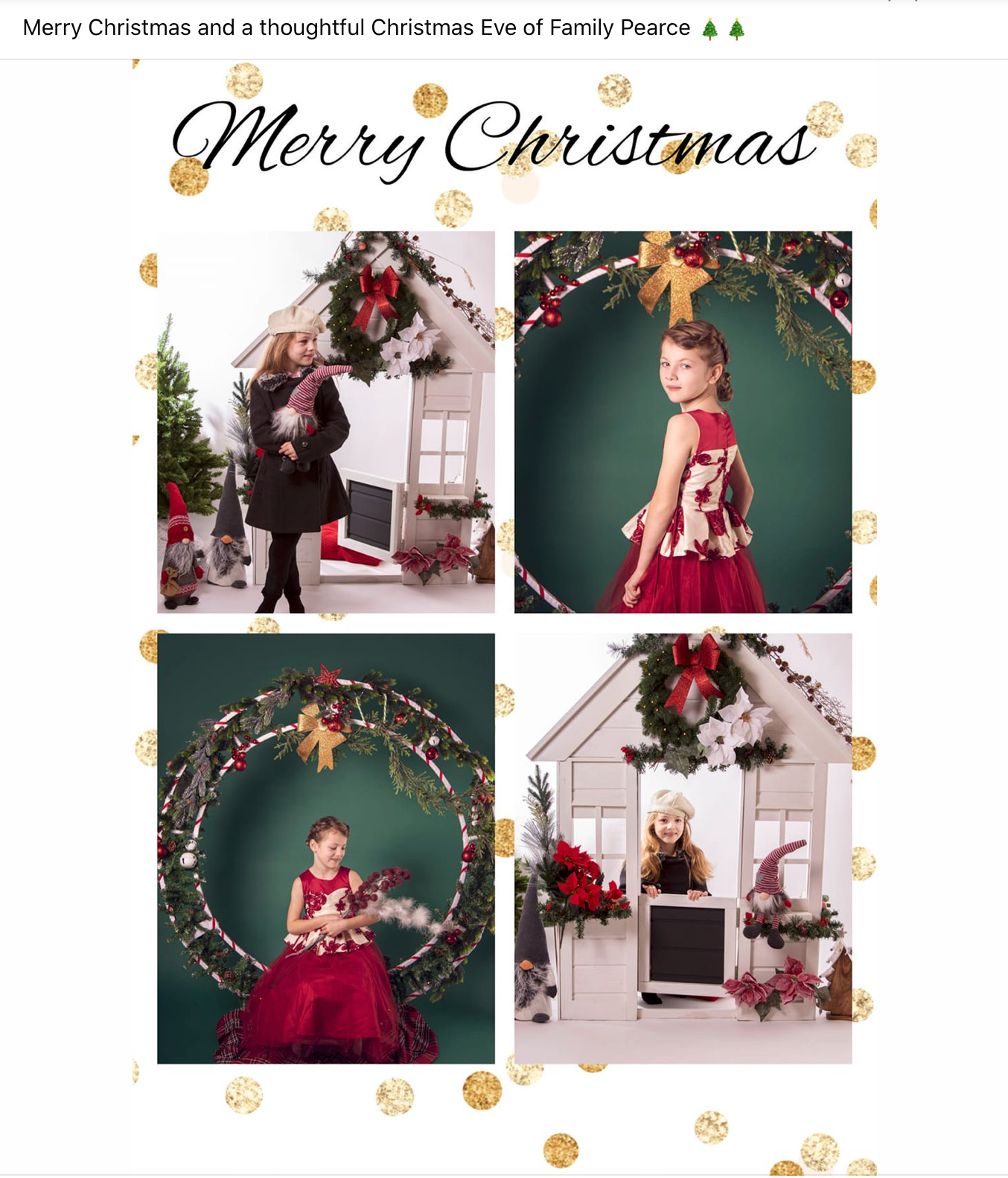 when clients use their latest images to create their xmas cards because they r proud. thank you