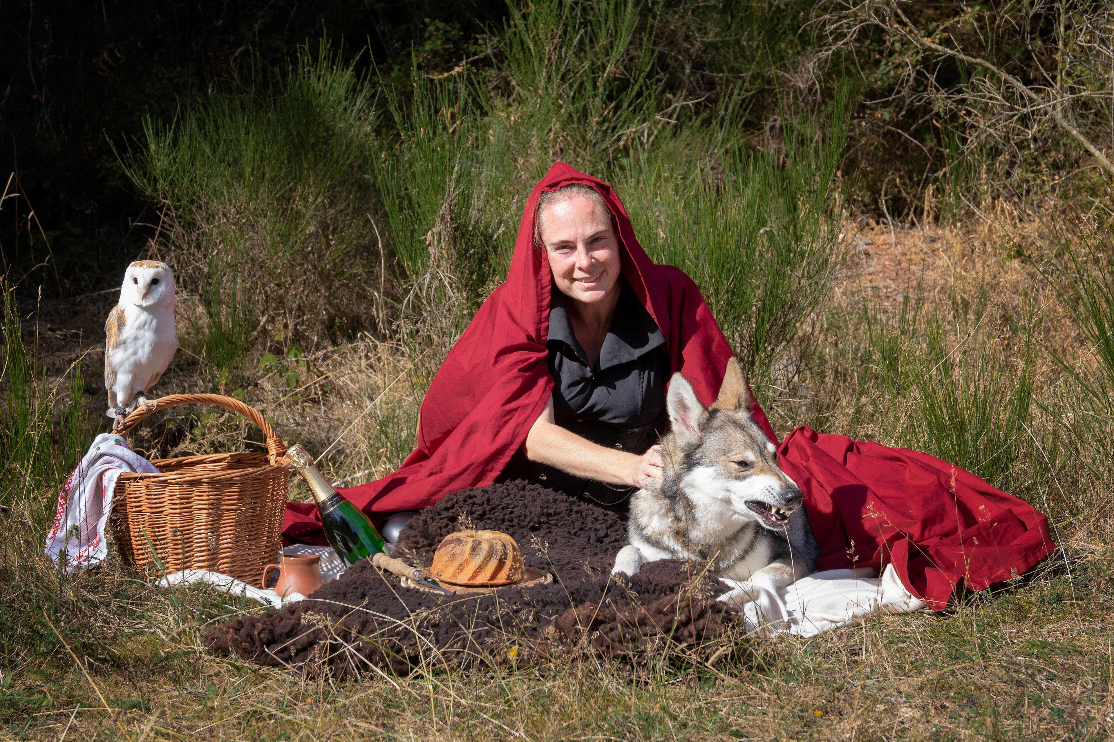Red Riding Hood with Skyhunter Owl and Ghost 