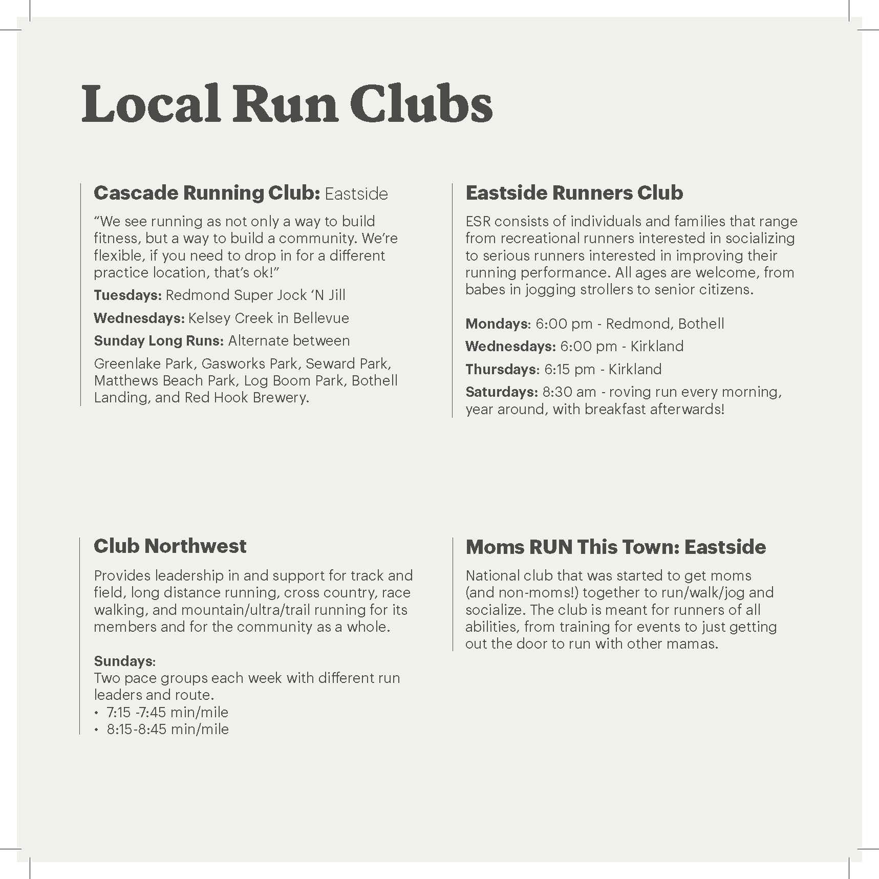 Part 1 of local run club sign to be featured near run shop
