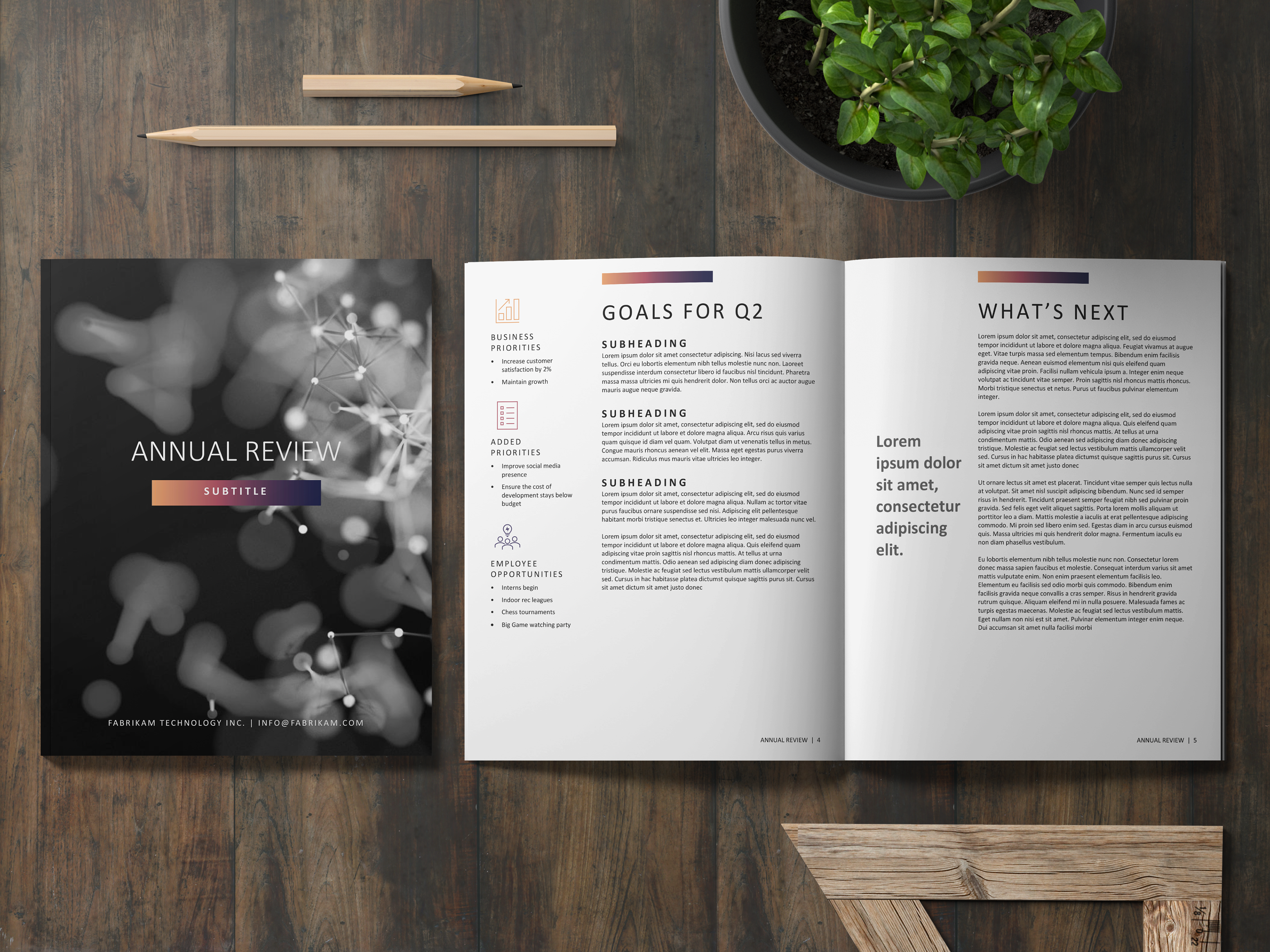Created a report to use alongside a Powerpoint presentation (TM55661986)