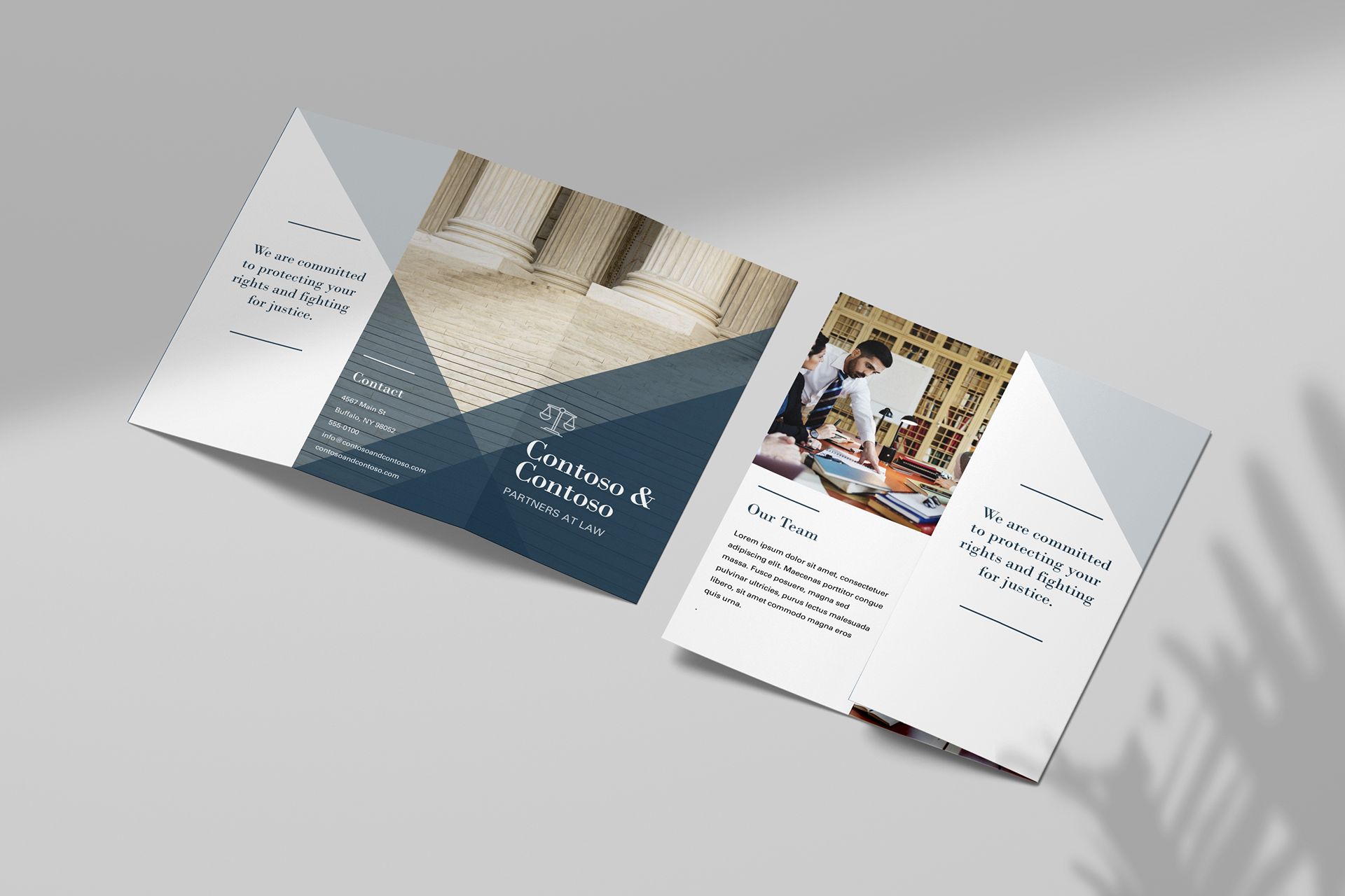 Version 1 of a template featuring a law firm