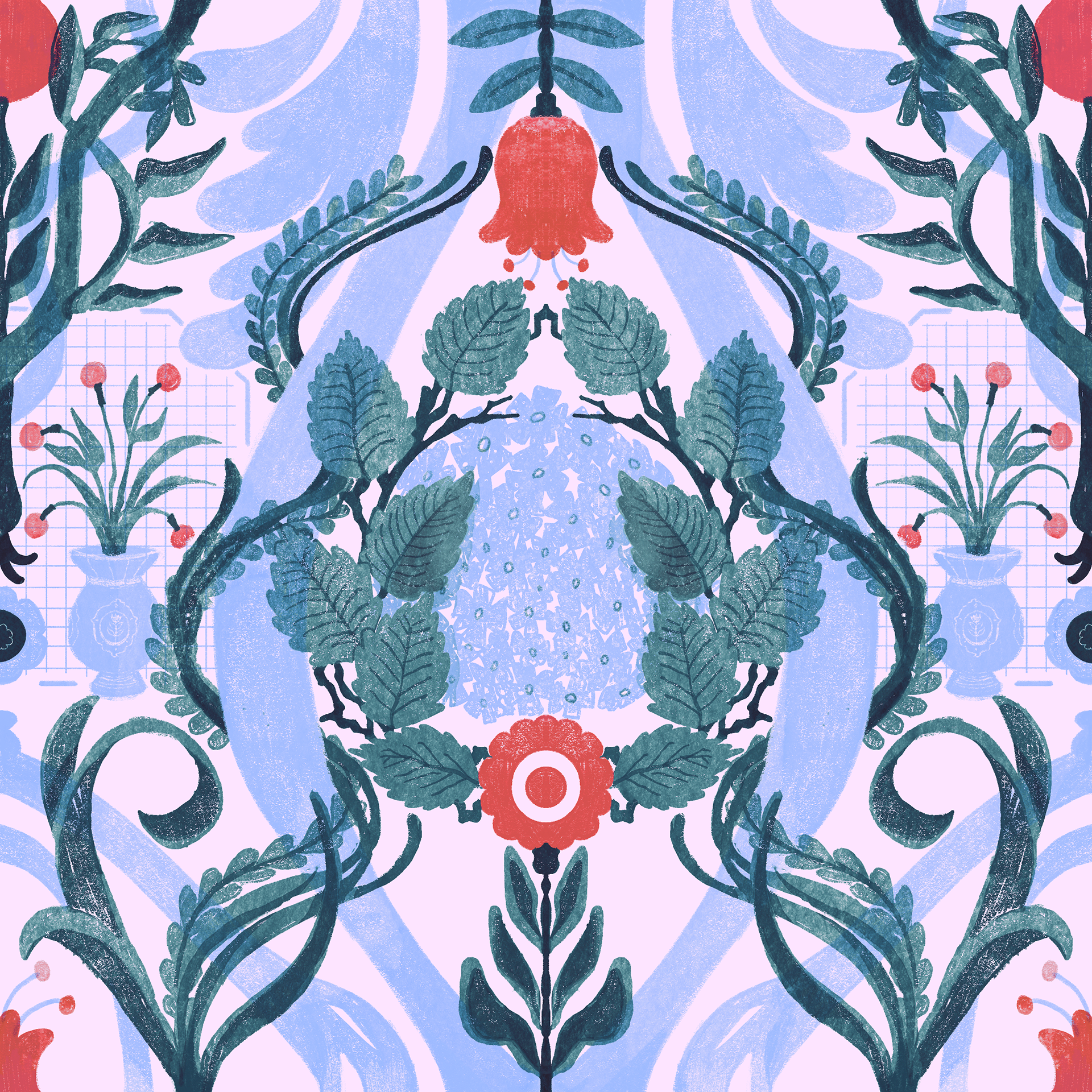 Hydrangea Floral Blue