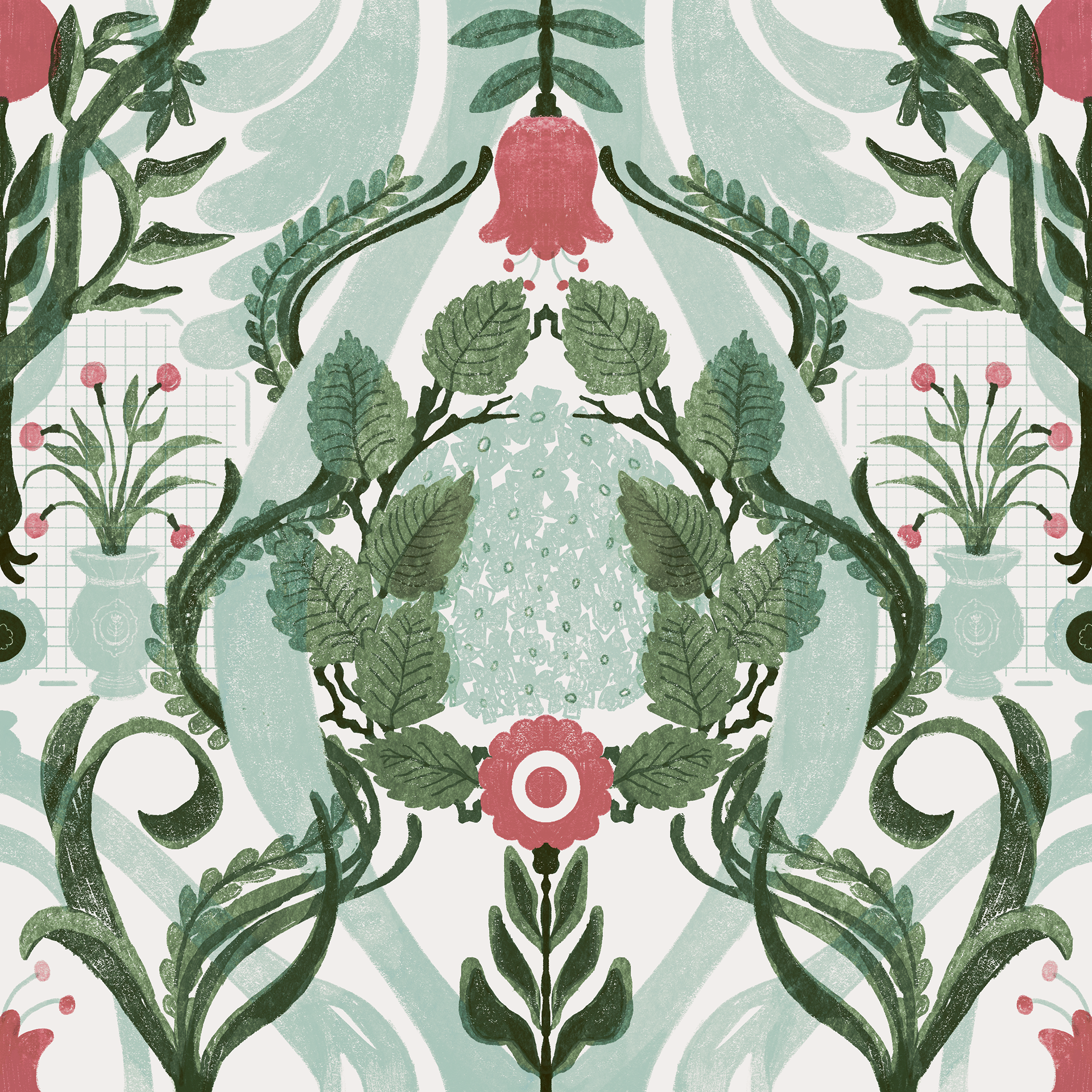 Hydrangea Floral Green