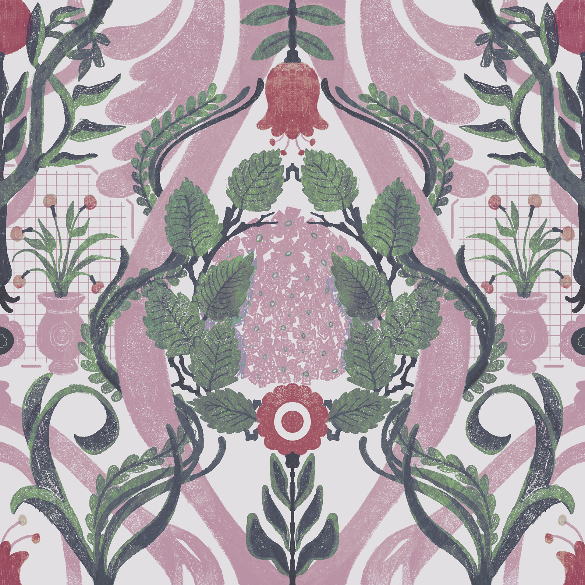Hydrangea Floral Pink