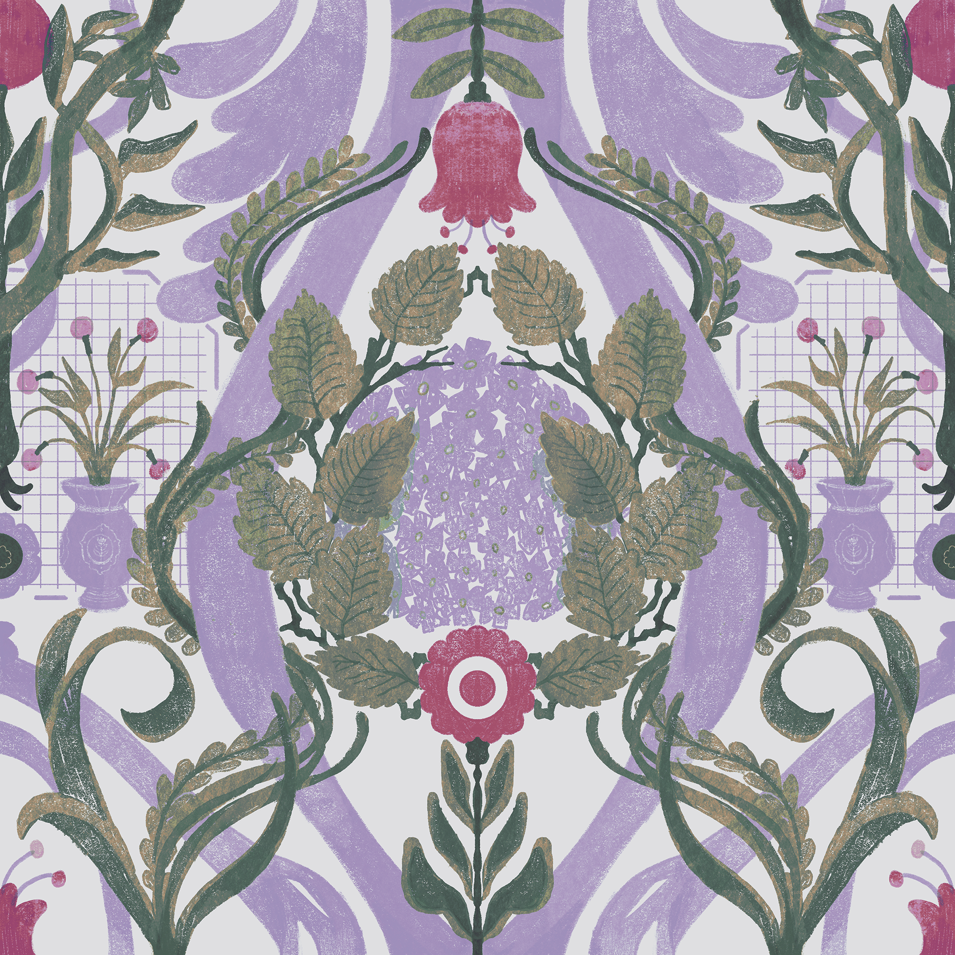 Hydrangea Floral Purple