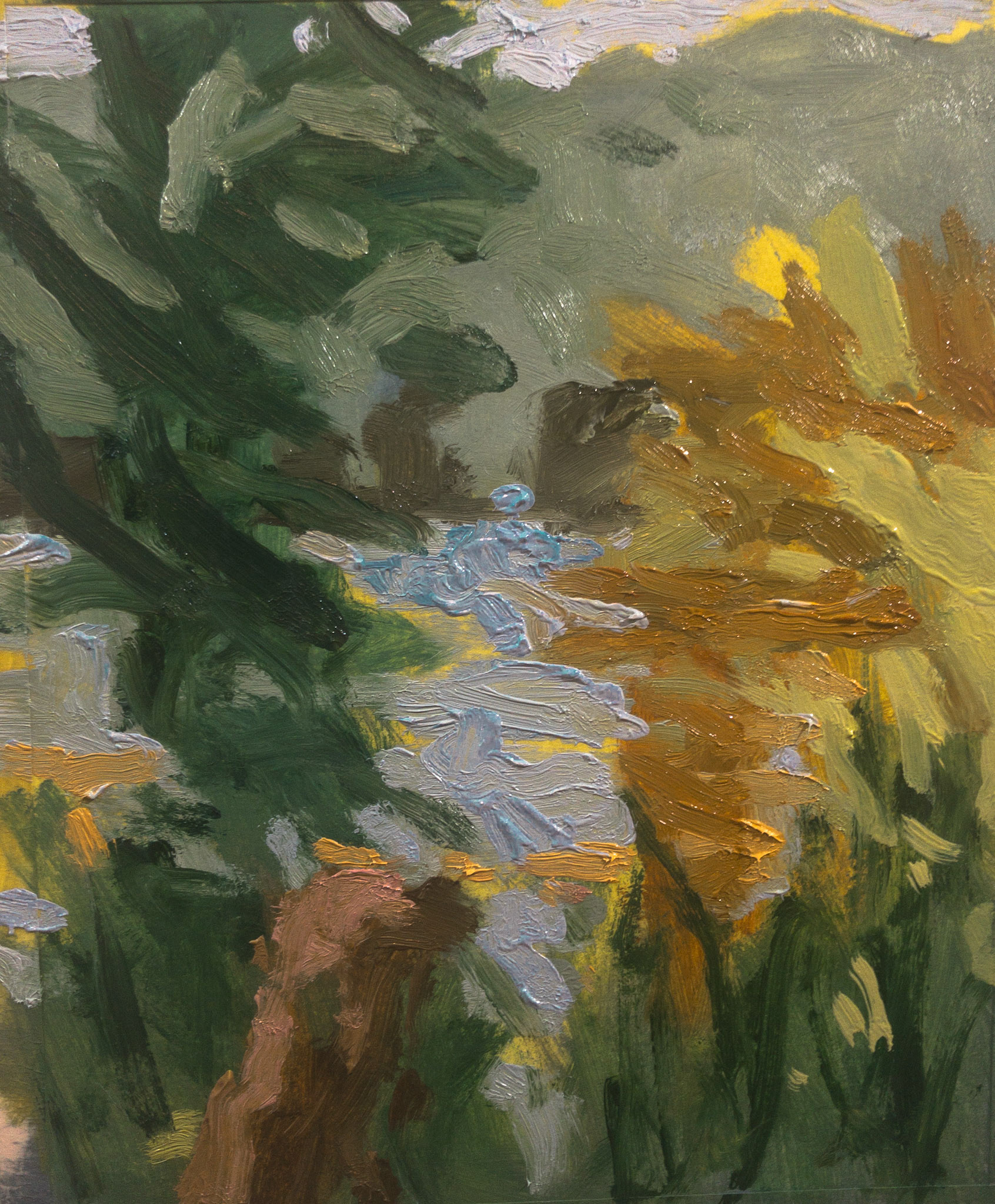 Foundry Cove Sketch, 2022, oil on paper, 8x6"