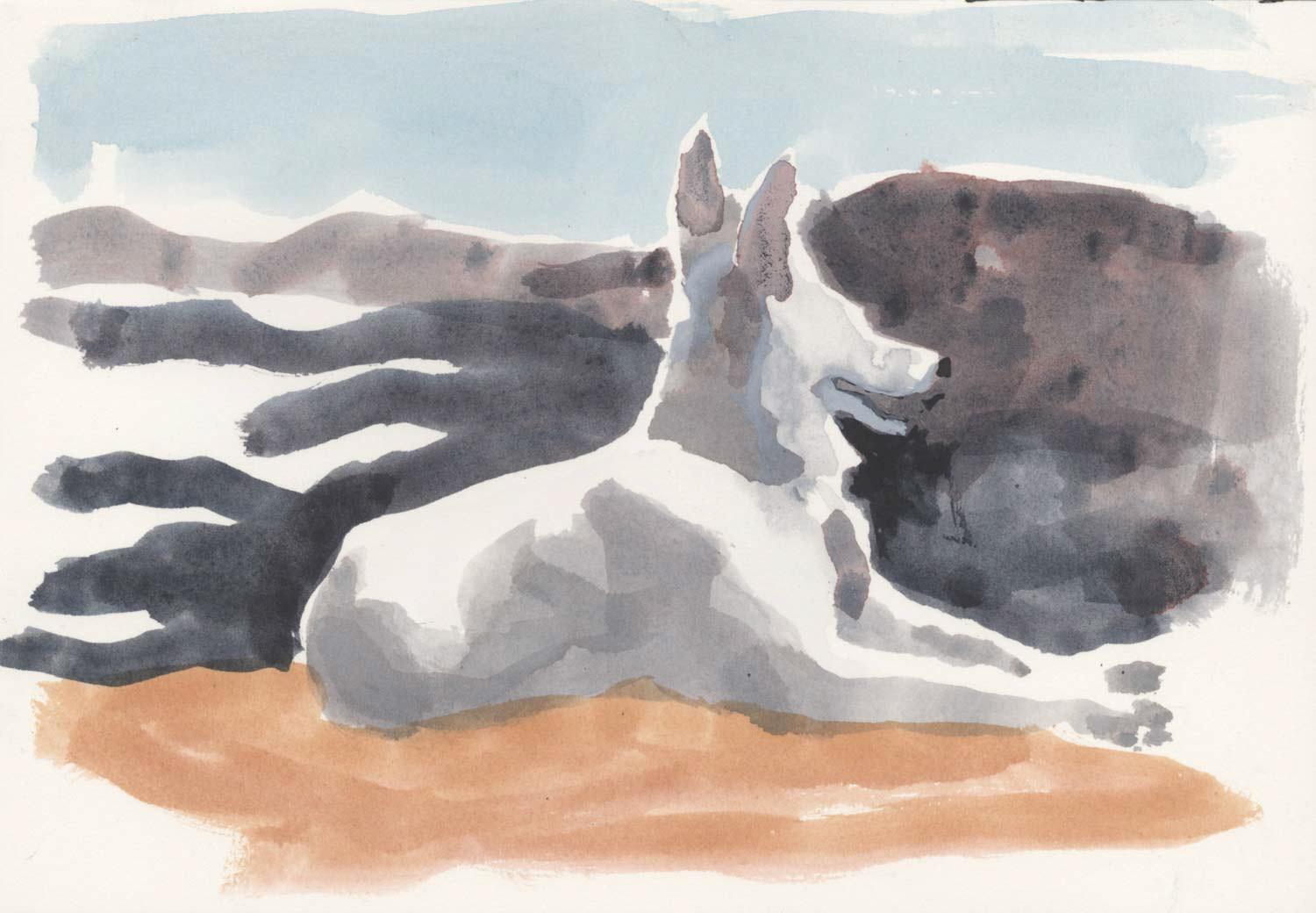 Alaska, watercolor, 7x9, 2021