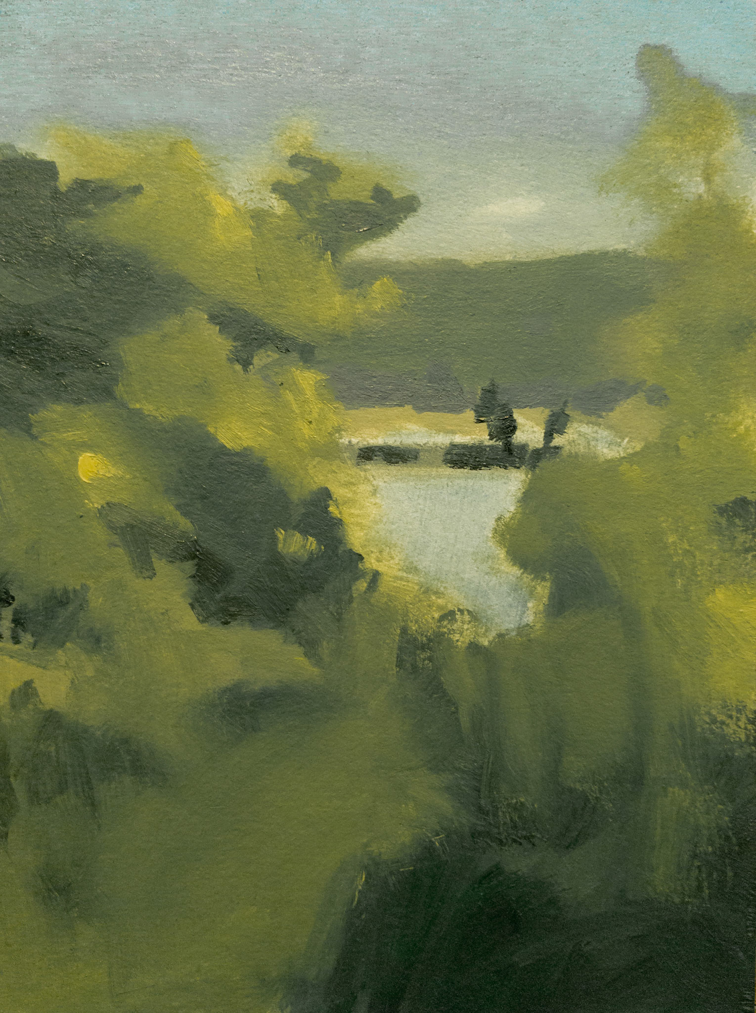 Foundry Cove, 8x6", oil on paper, 2022