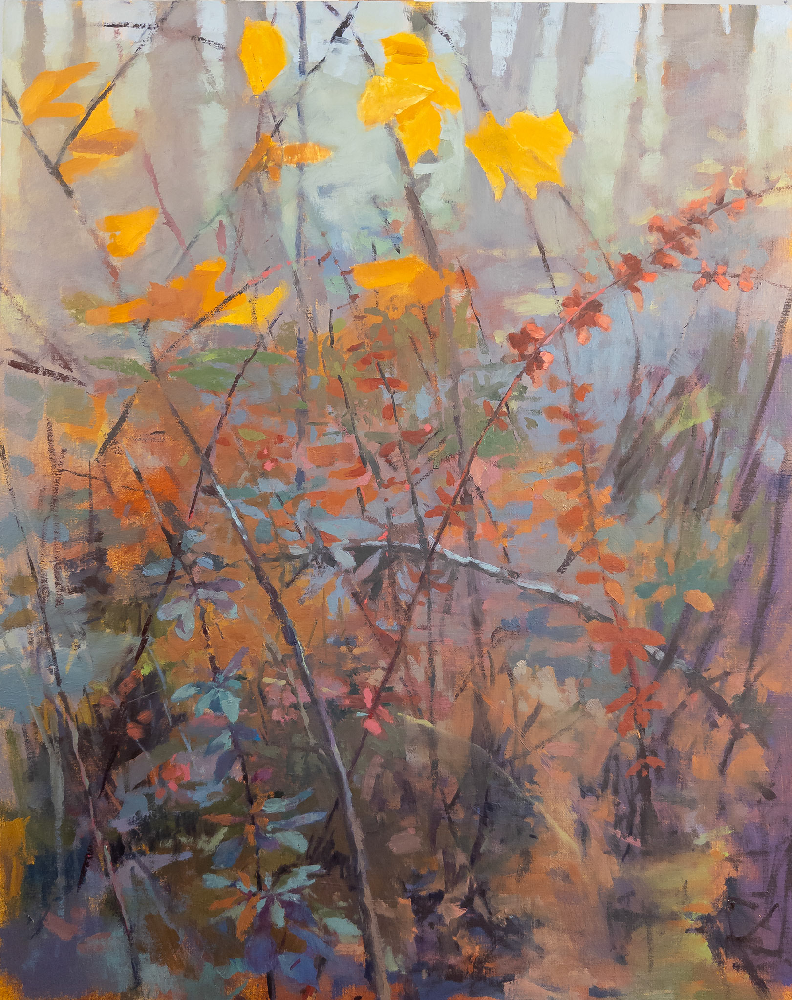 Brush Composition,  30x22 inches, oil on linen panel, 2026