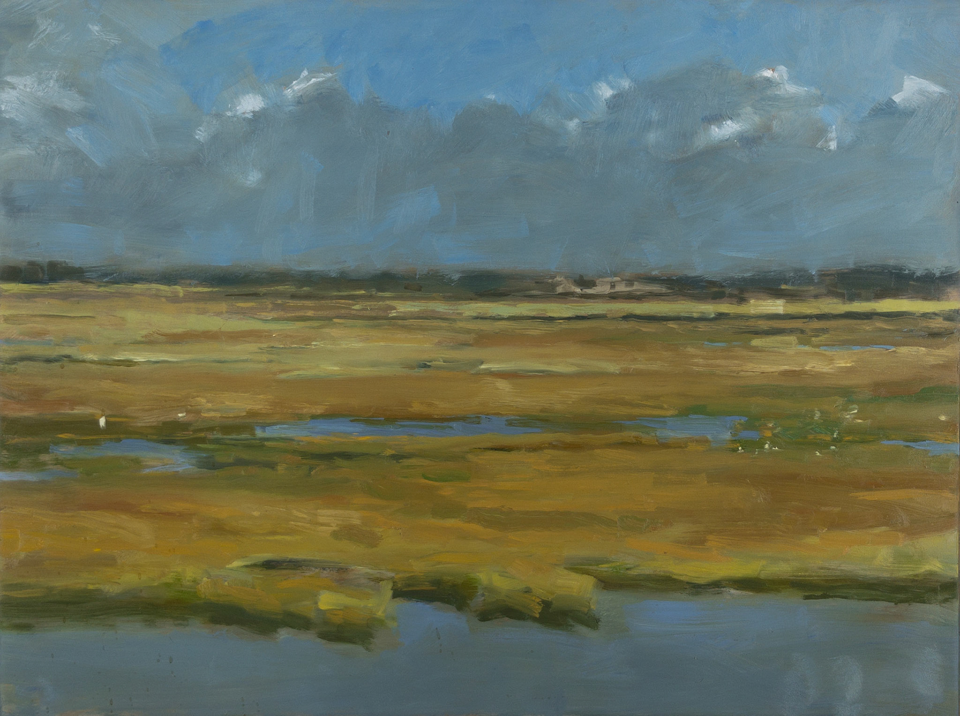 Autumn Marsh II, 2021, oil on panel, 24x18"