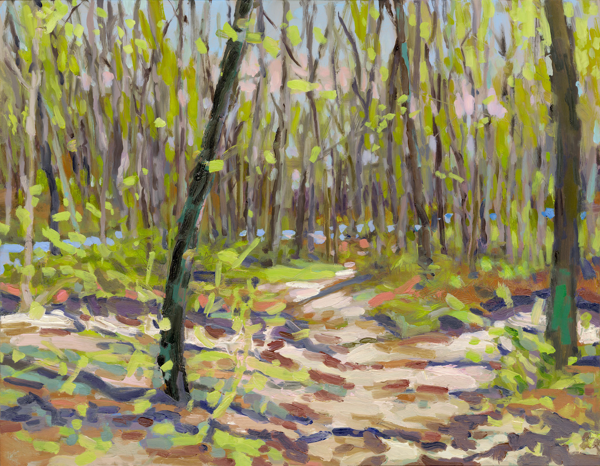 Spring in the Time of Covid II, 2020, oil on panel, 18x14"