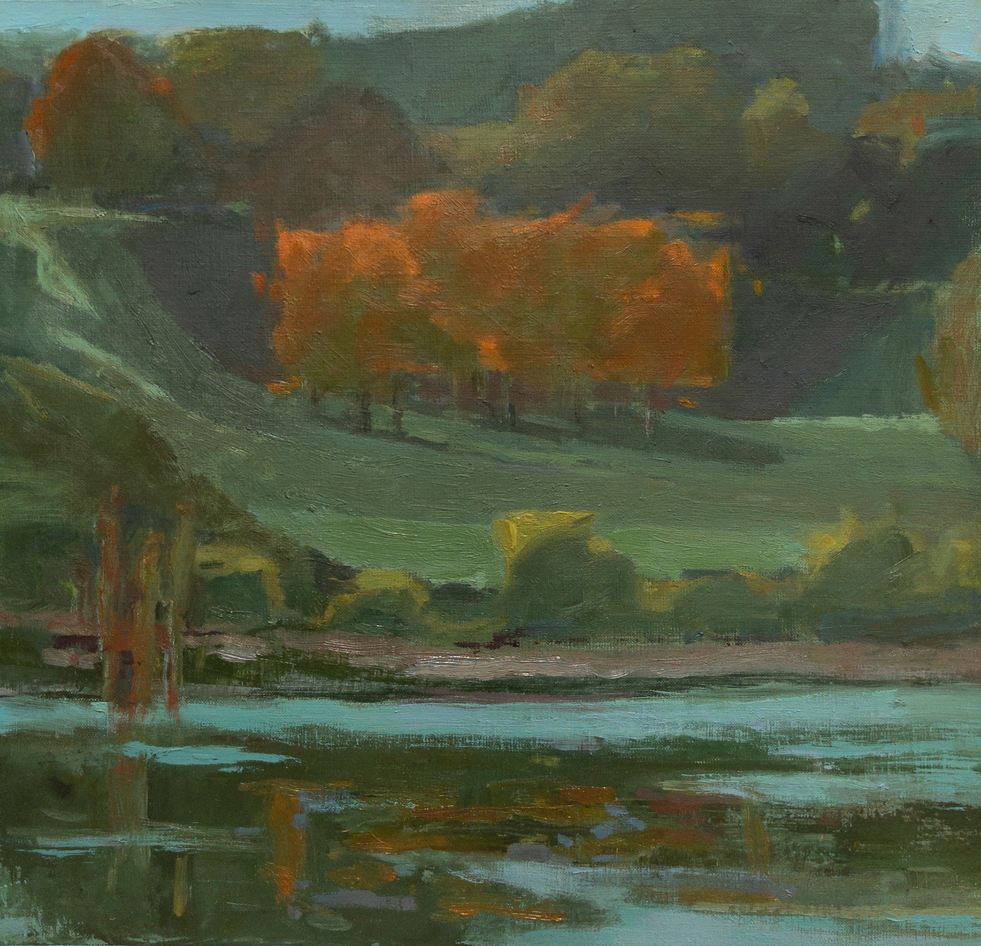 View from Flat Rock, oil on linen, 16x11, 2022