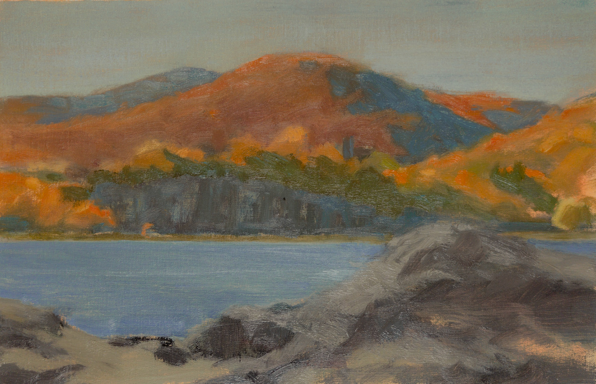 View from Flat Rock, oil on linen, 16x11, 2022