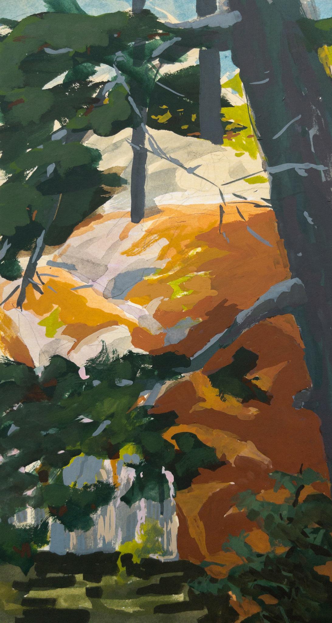 Saranac Gouache I , Gouache, 11x5", 2022
