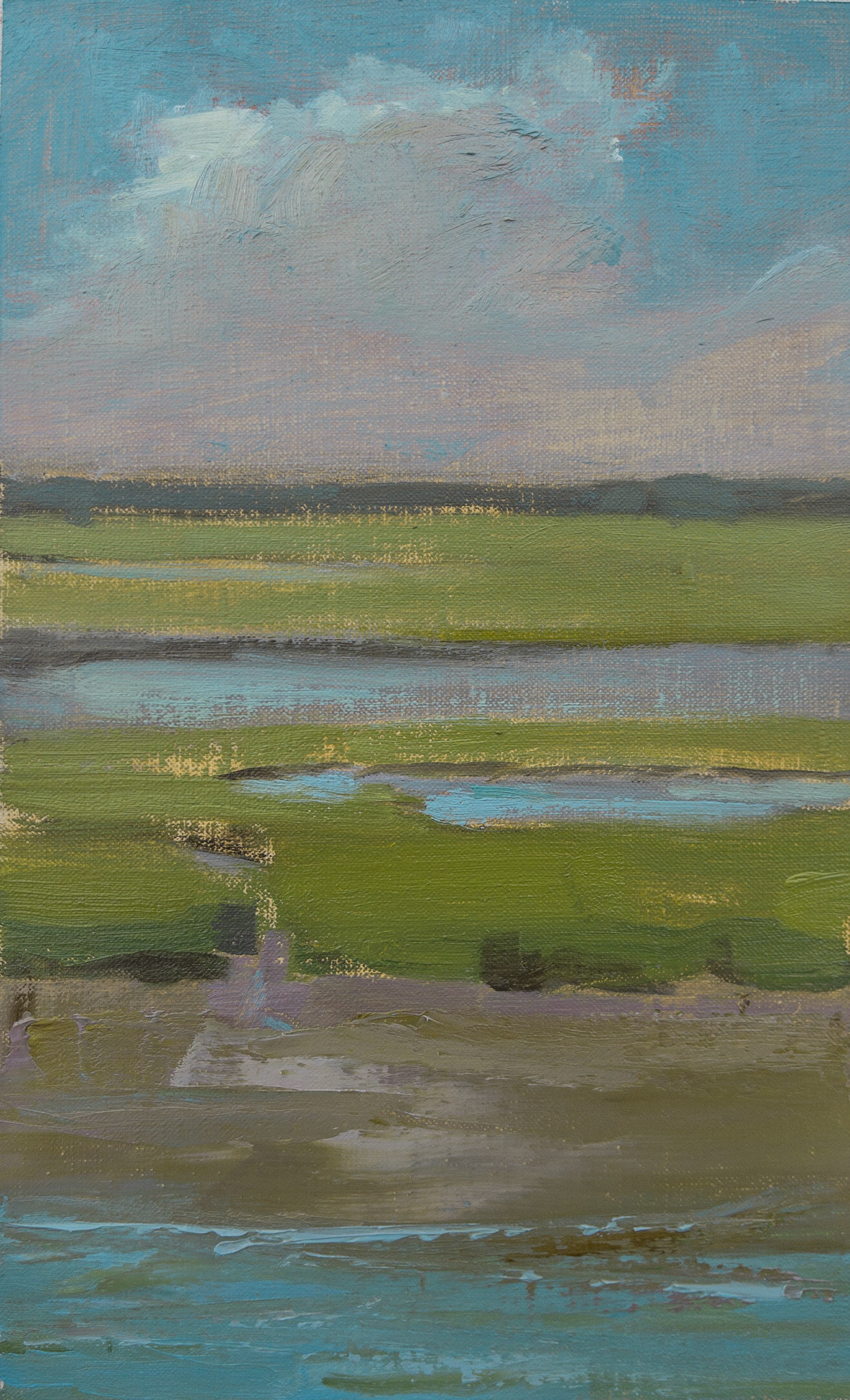 Low Tide II, 9.25x5.75", oil on linen, 2022