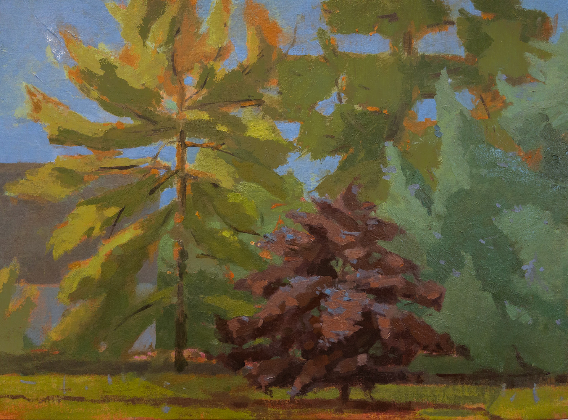Tree Figures, 22x16, oil on linen - $1200