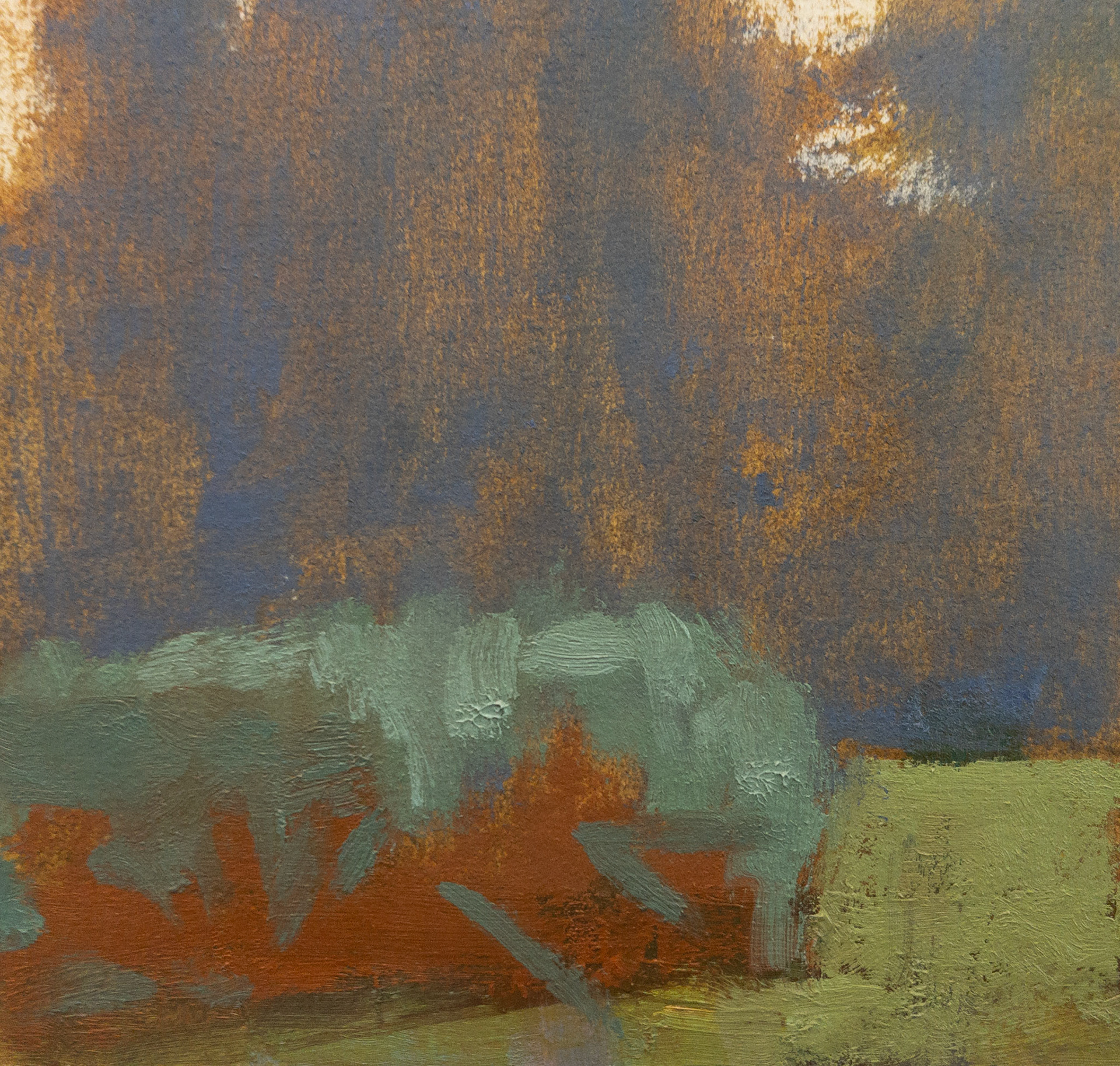 SOLD 5x5.5, oil on paper, 2024