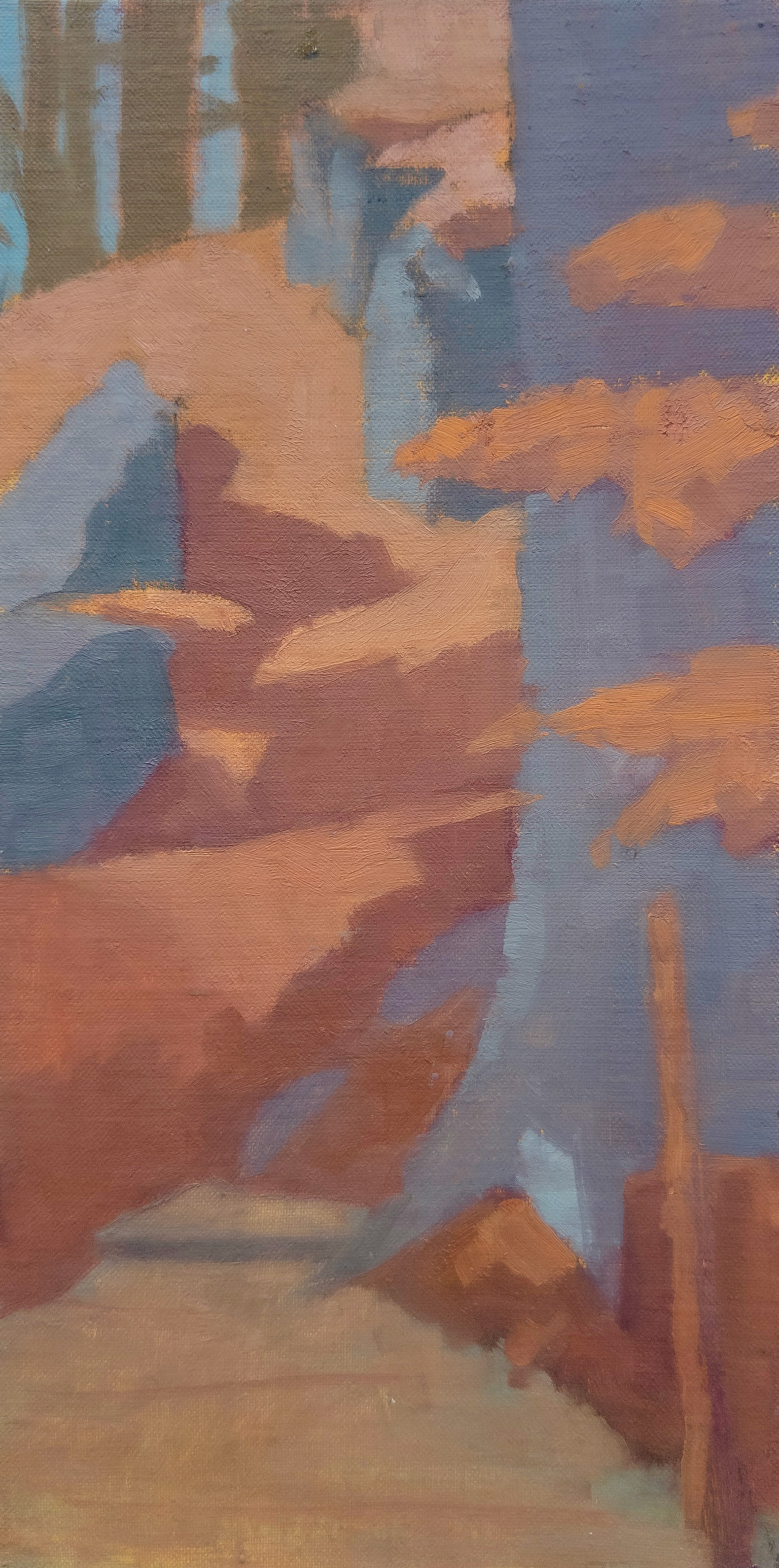 ADK Shapes, 12 x 6 inches, oil on linen panel, 2025