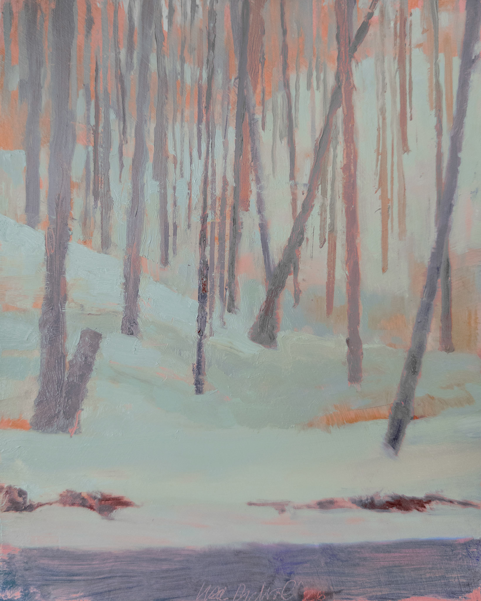 Snow Colors, 8x10, oil on ACM, 2026