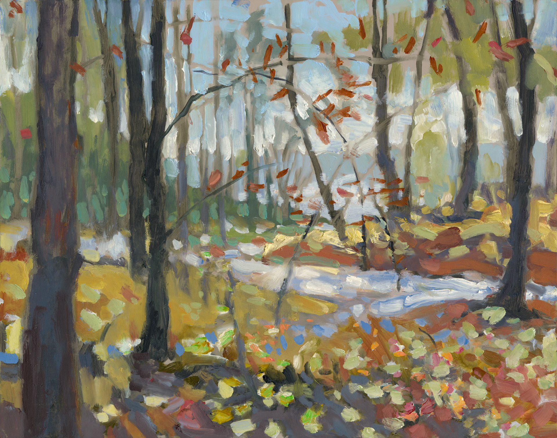 Spring in the Time of Covid I, 2020, oil on panel, 14x11