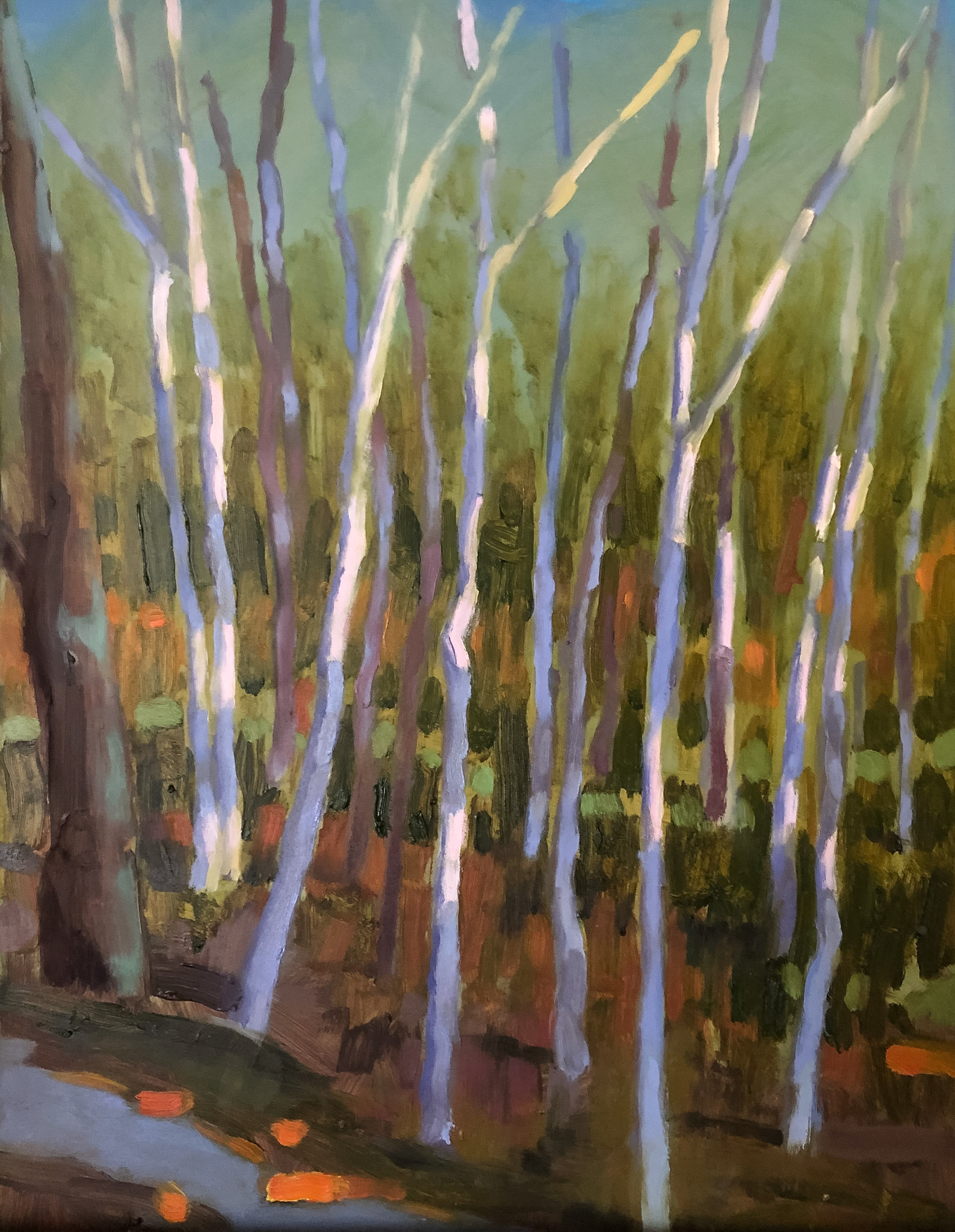 Dying Grove, 2019, oil on panel 11x14"