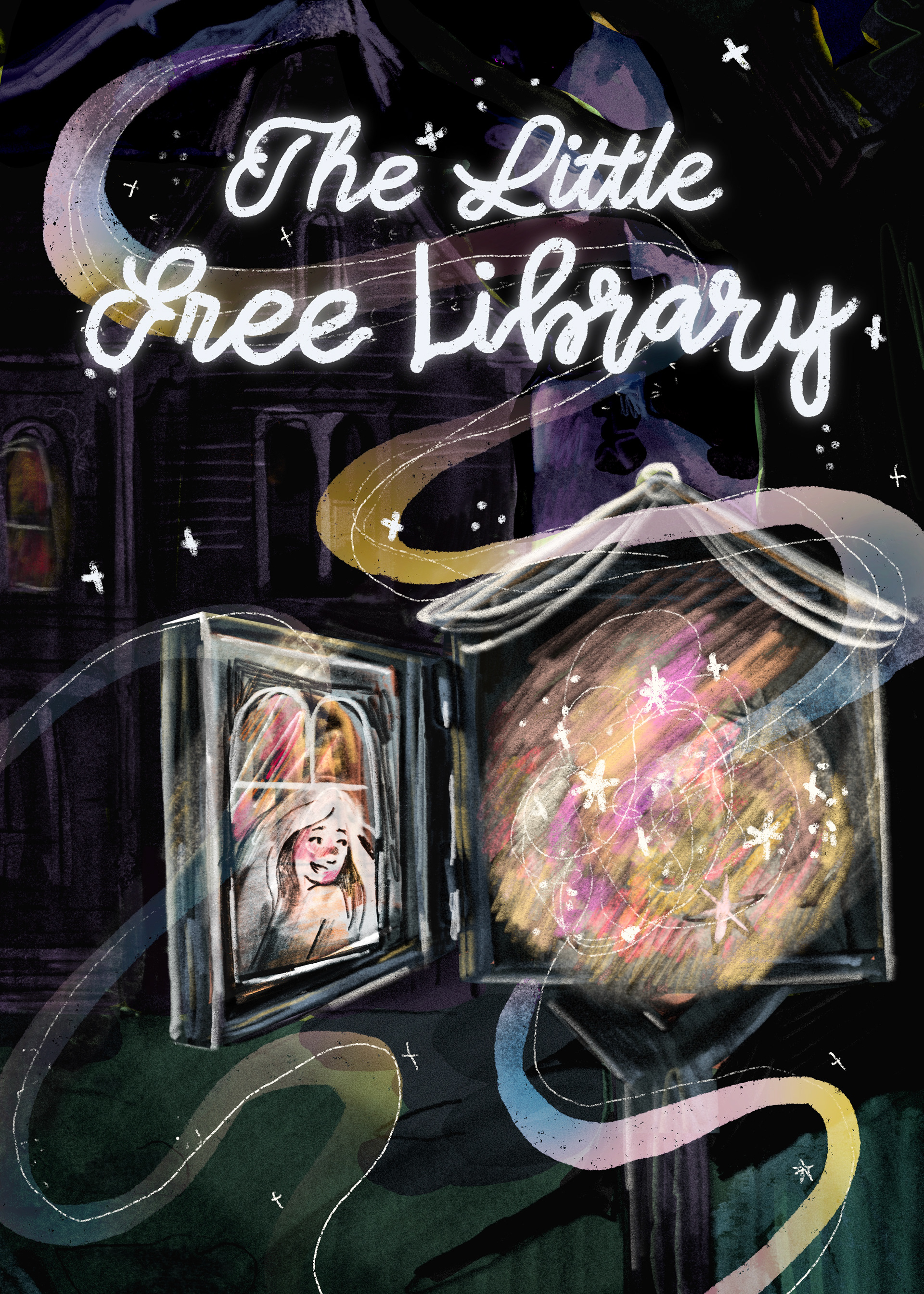 Illustrated Cover for The Little Free Library