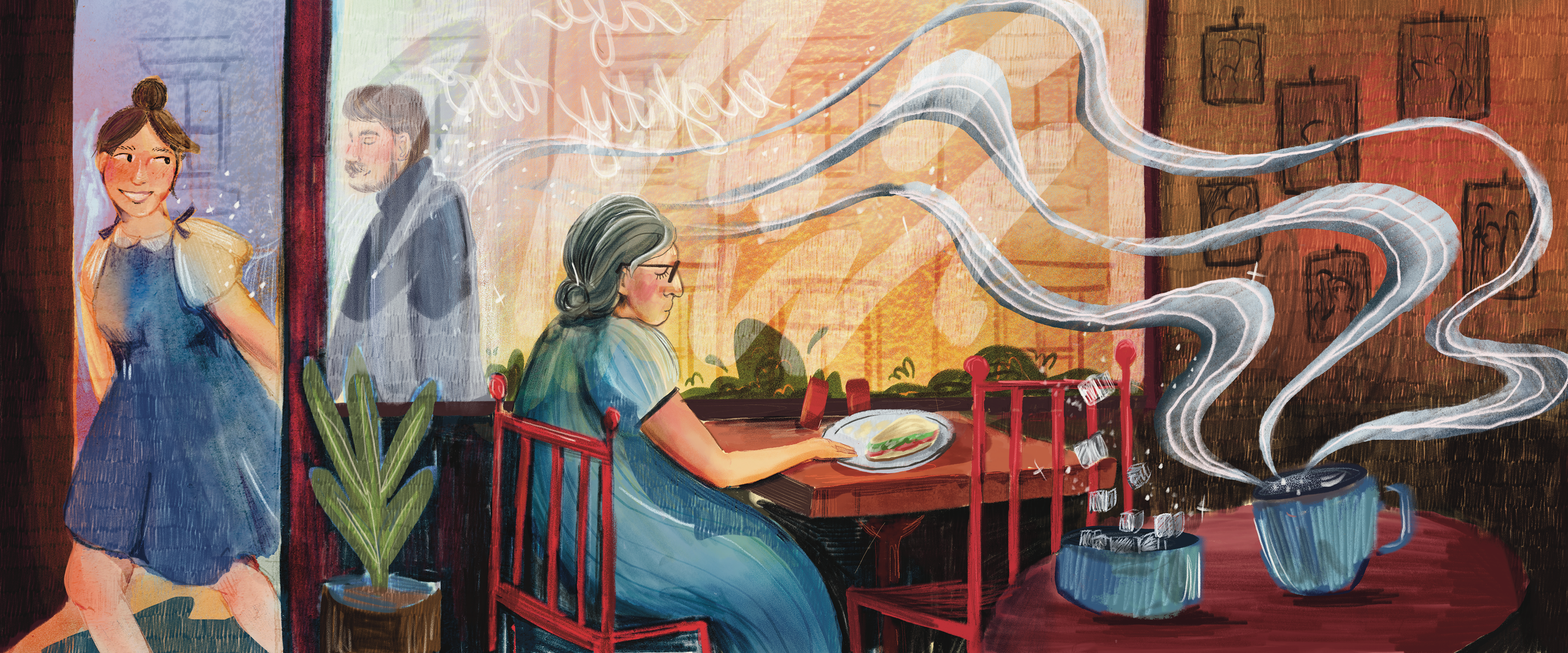 Illustration for Humans of NY Story - Cafe82