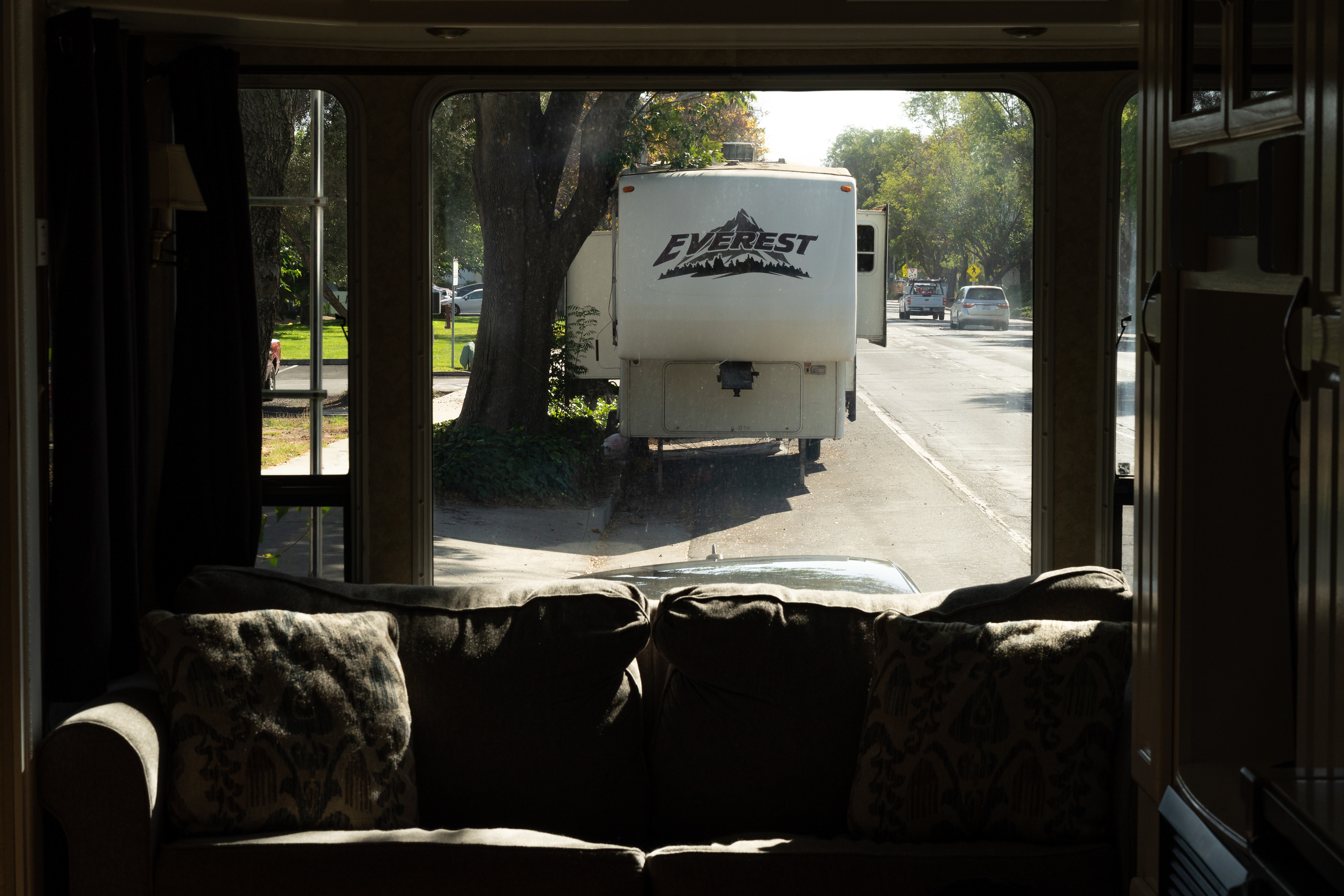 The interior of Kate Bridget Li's RV parked in Palo Alto, California on October 30, 2025. Palo Alto Weekly