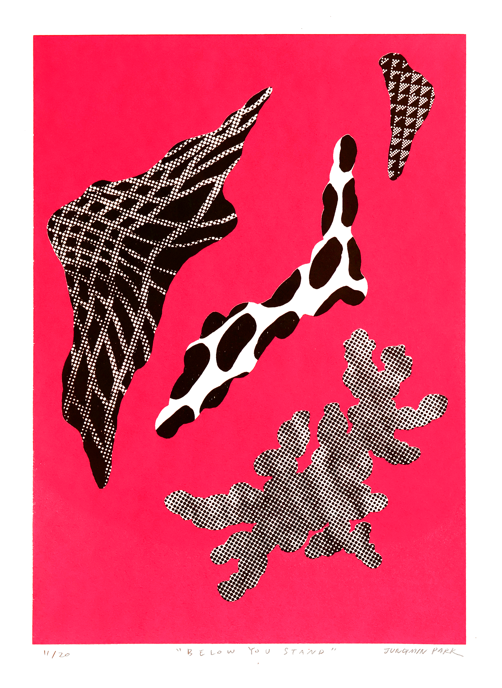 Below You Stand (2025), Screen printed on South Bank paper