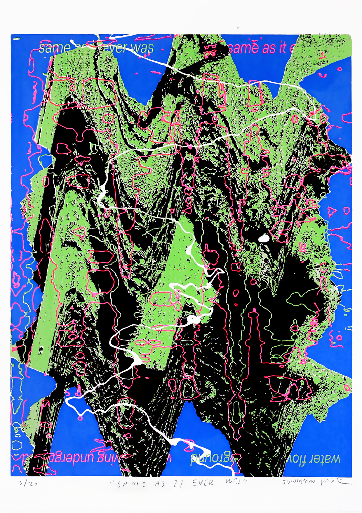 Same As It Ever Was (2026), Screen printed on Somerset paper