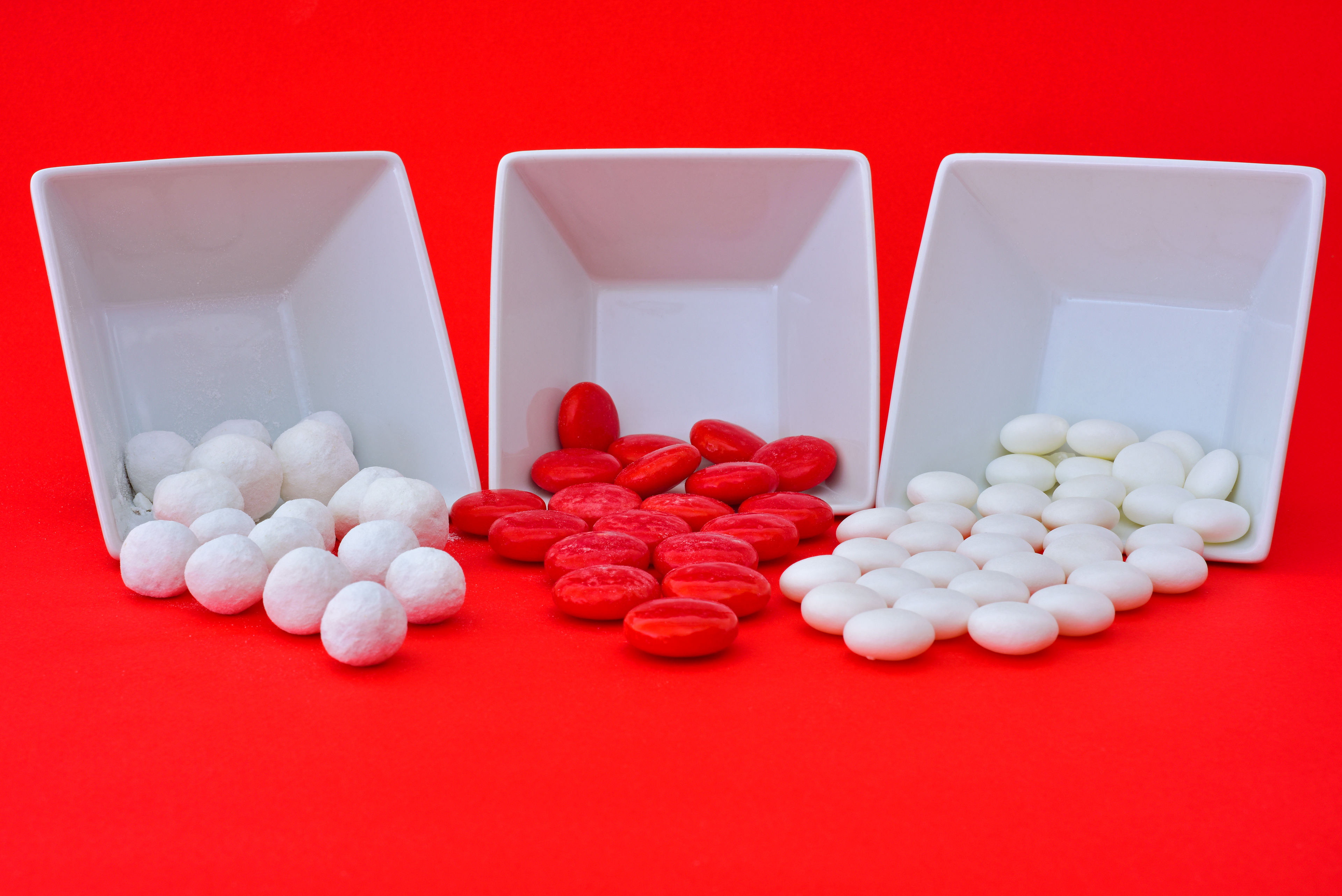Red and white sweets