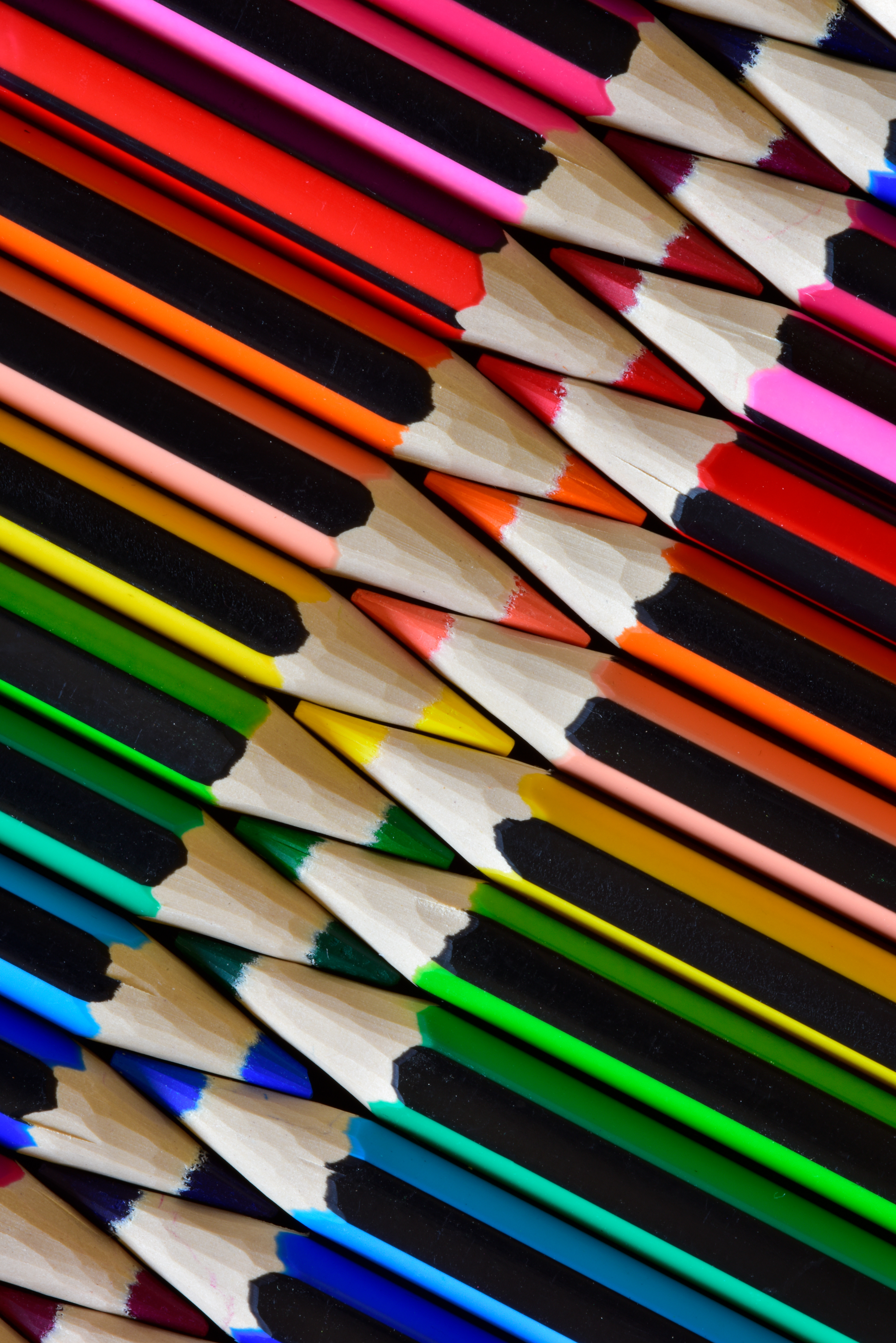 Coloured pencil zip