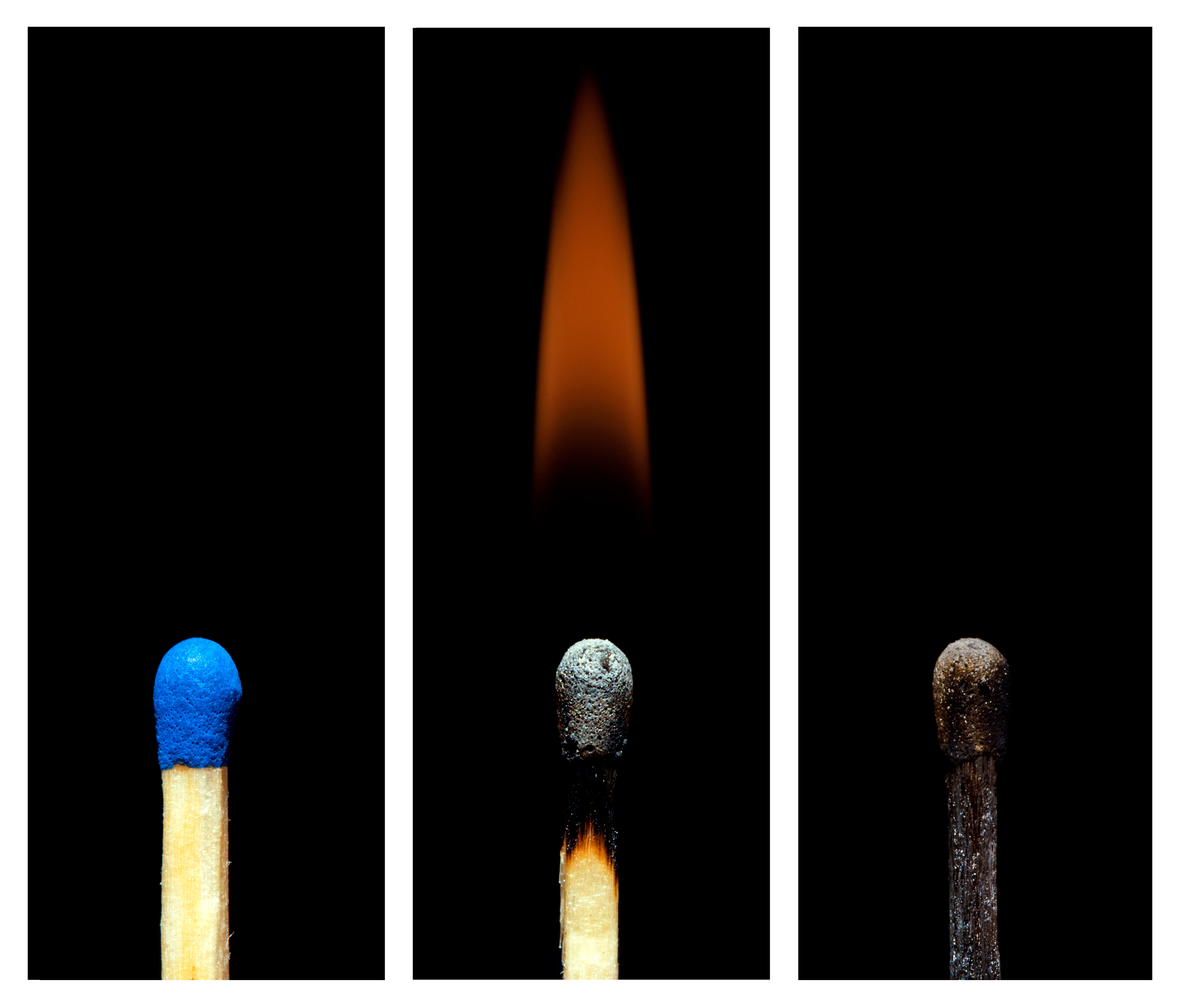 Triptych of matches