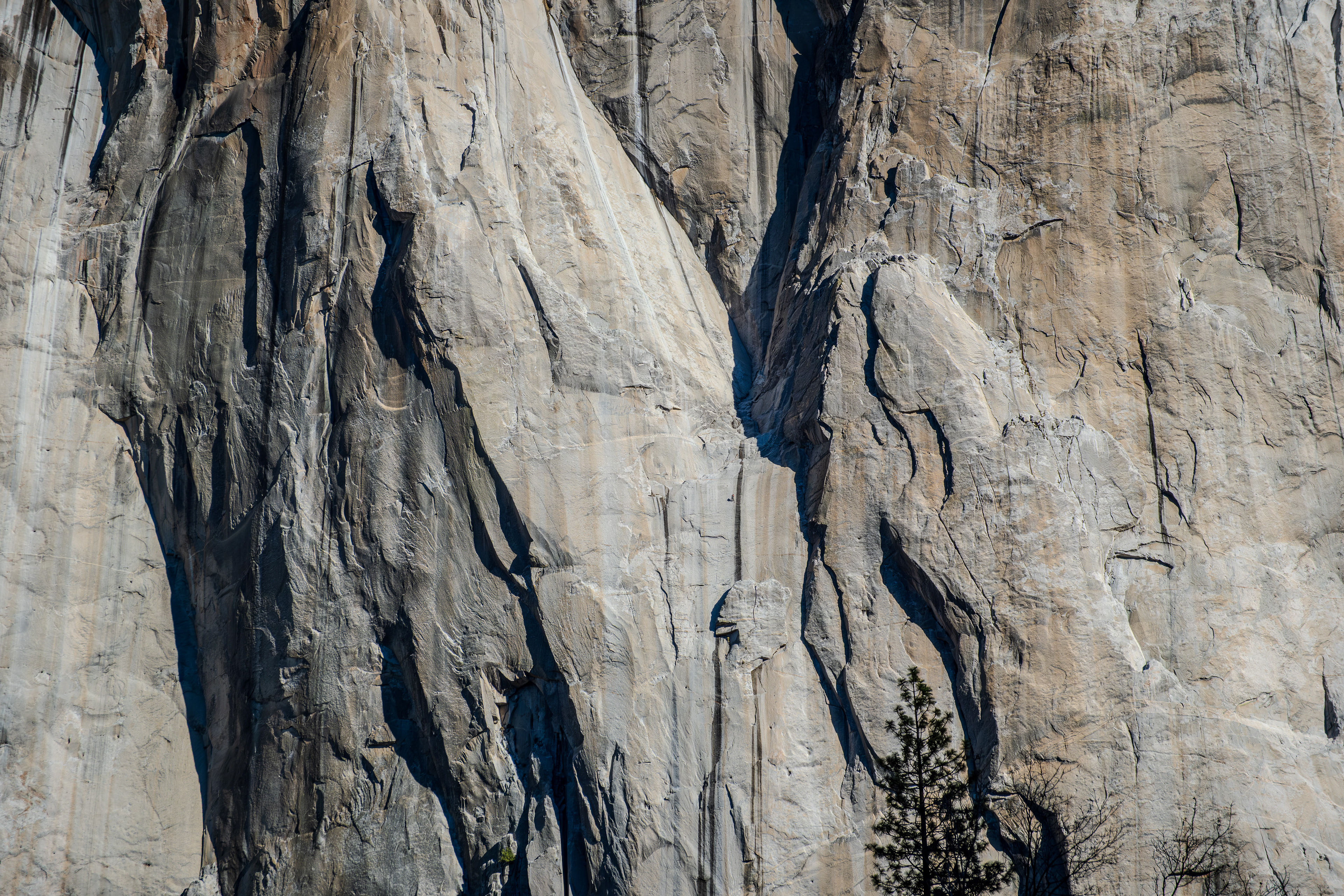 Solo Climber in January on El Capitan ~ Yosemite National Park, California 