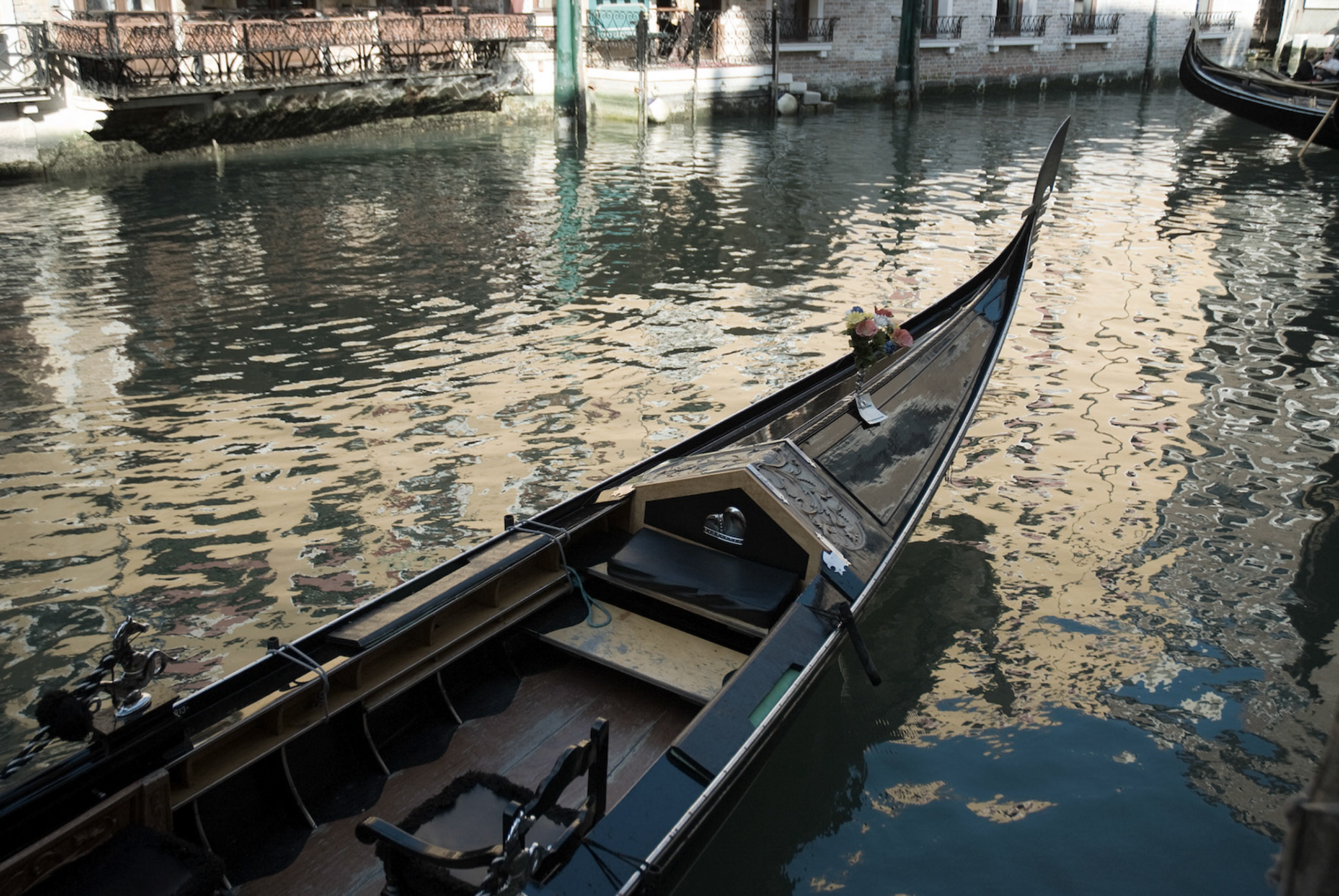 Gondola and Canal Reflections