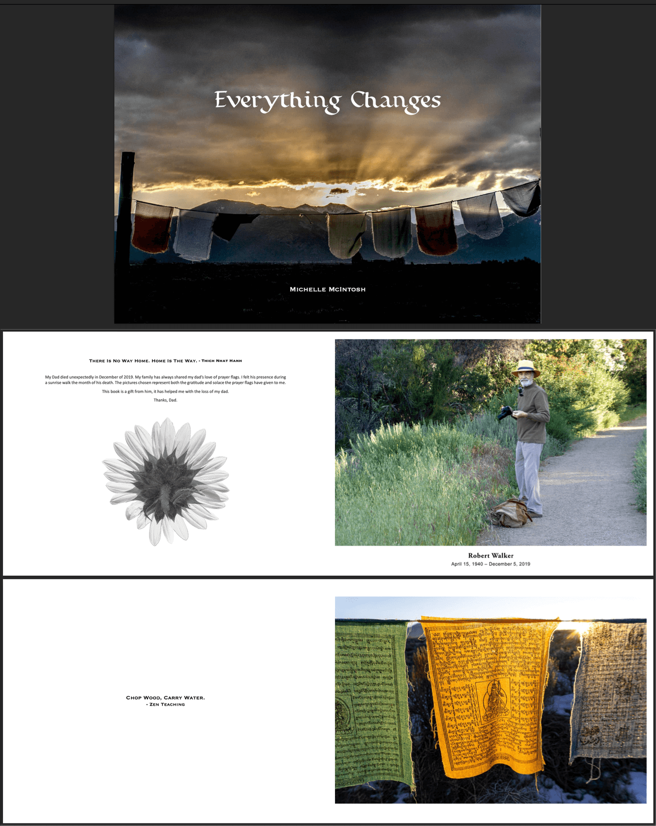 44-page photo book for Taos photographer's anthology of work dedicated to her late father