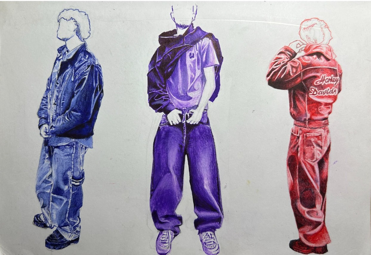 The Holy Trinity, 5.5 x 8.5", ballpoint pen & sketchbook paper