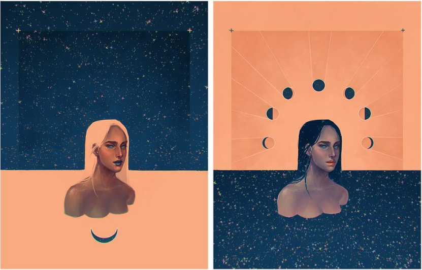 This project involved designing a front and back cover for a monthly journal.