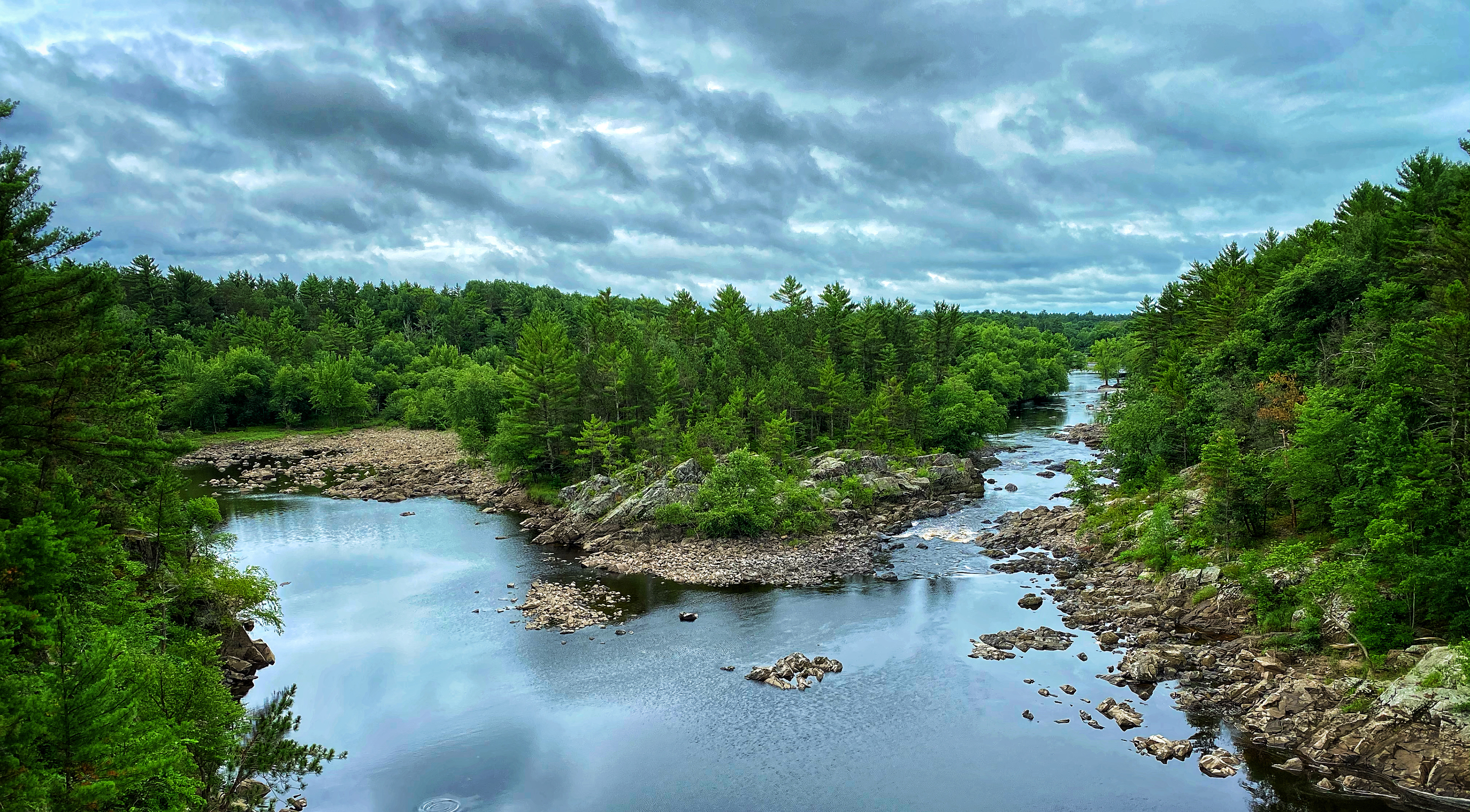 Storm Clouds Over the Black River, Hatfield, WI