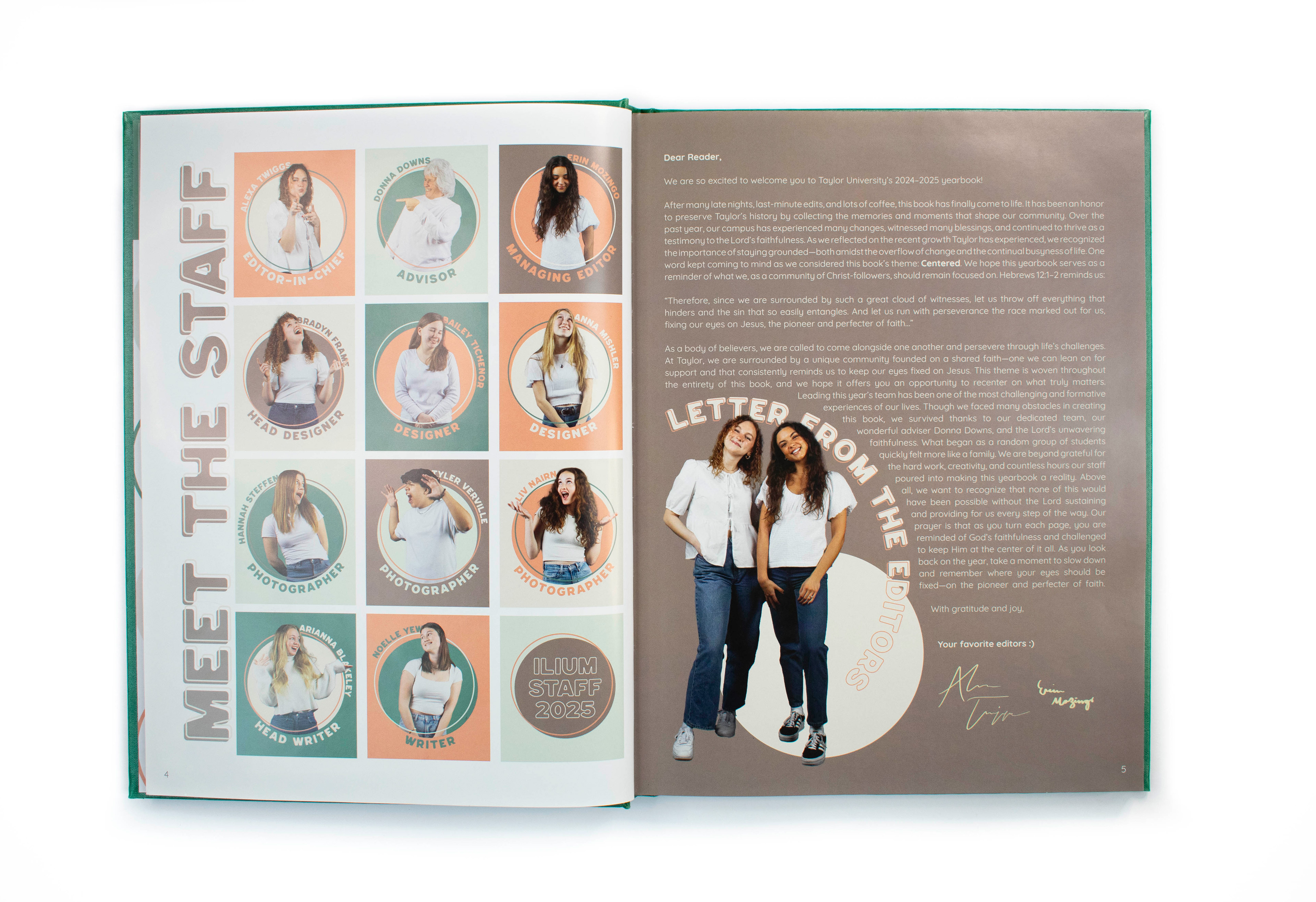 "Meet The Staff"  Editorial Design / Layout  The Ilium Yearbook   © Anna Mishler 2025